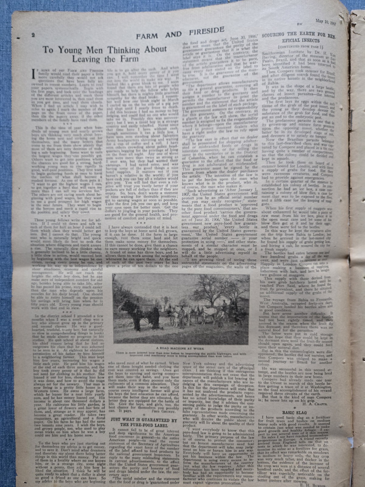 Farm & Fireside Newspaper May 10 1907 Articles News Humor Fashion Ads