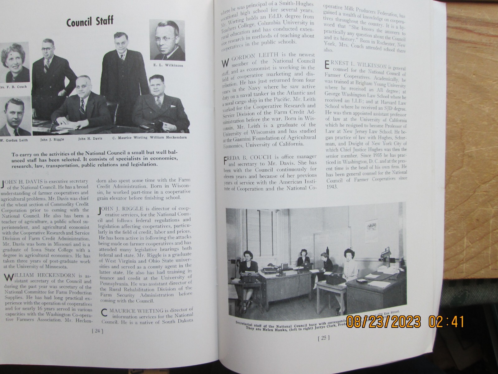 national Council of Farmer cooperatives Blue Book 1946