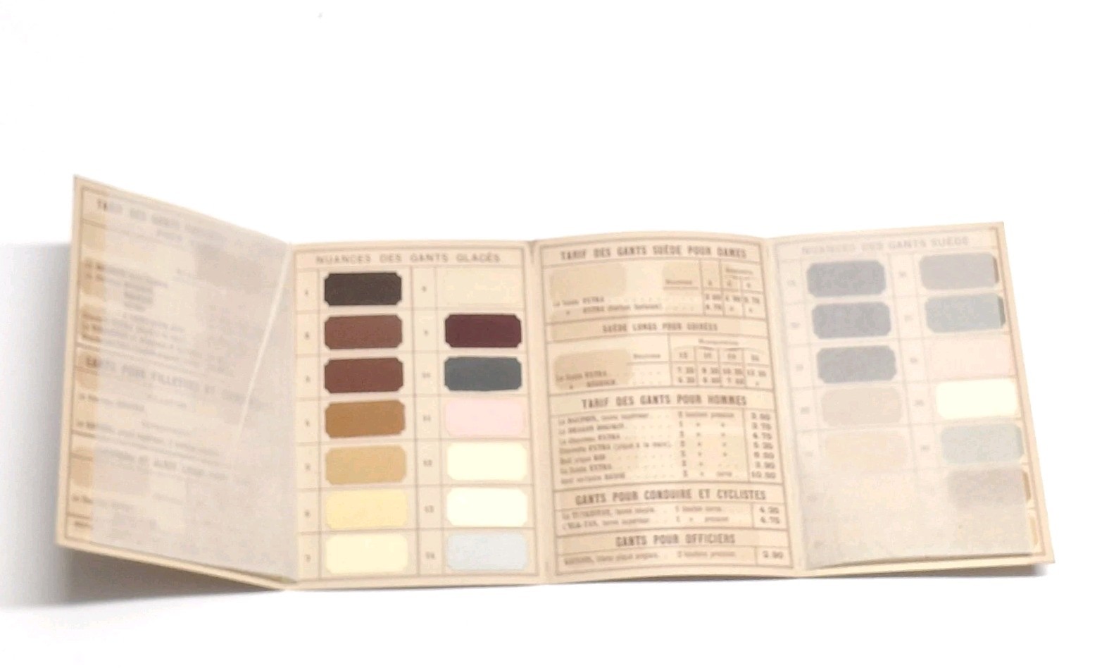 Gant Perrin Gloves Fashion Paris France Foldout Early 1900&rsquo;s Sampler Booklet