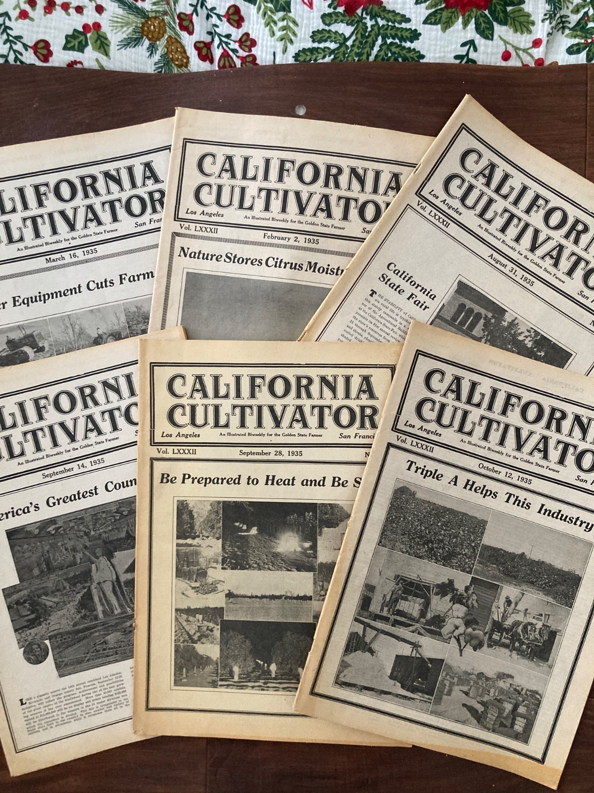 California Cultivator Agricultural Newspaper 1935 Biweekly Lot of 17 VHTF