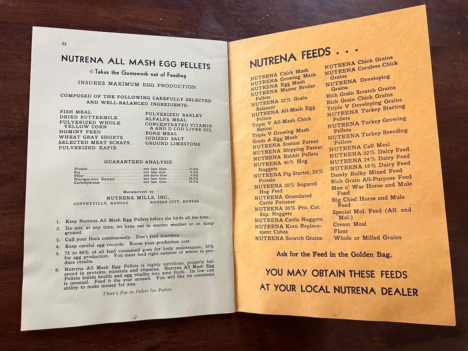 1920&rsquo;s-30&rsquo;s Chick Raising Secret for Average Folks Booklet by Nutrena Mills, Inc