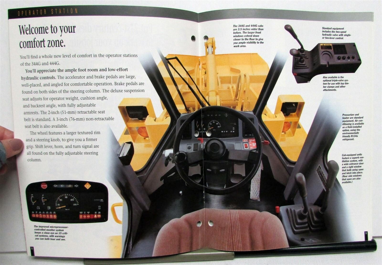 1995 John Deere 344G 444G Loader Specifications Construction Sales Brochure