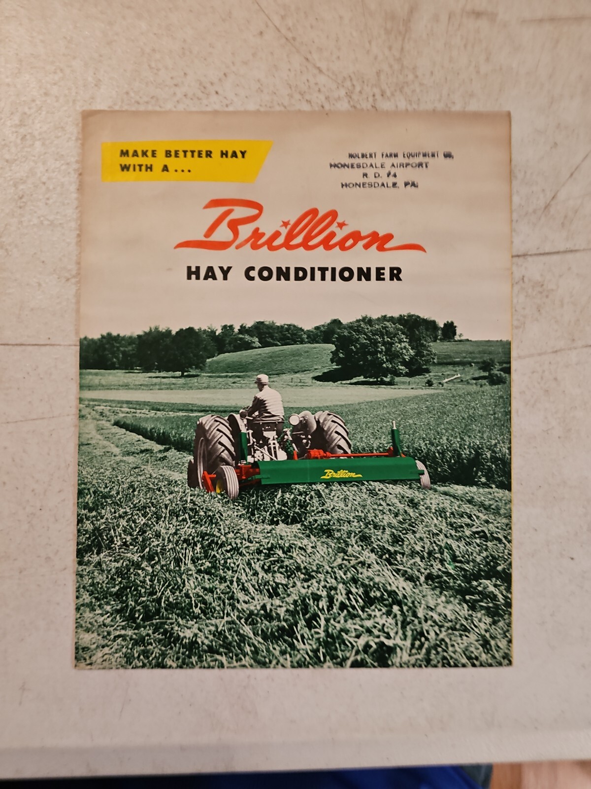 Vintage Brillion Hay Conditioner Advertising Folding Sales Brochure