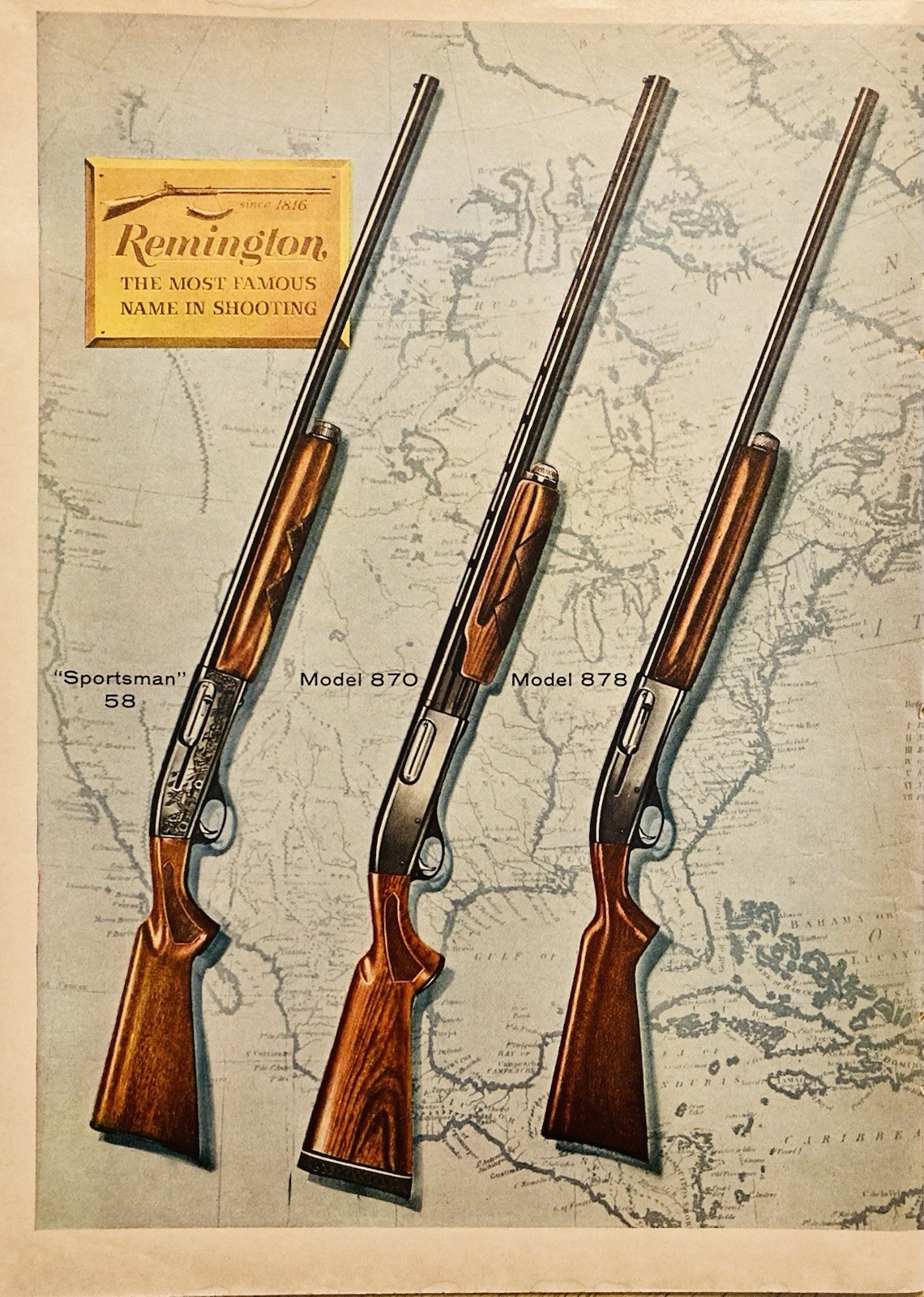 1961 AD.(XH84)~REMINGTON ARMS CO. BRIDGEPORT, CONN. REMINGTON MODEL SHOTGUNS