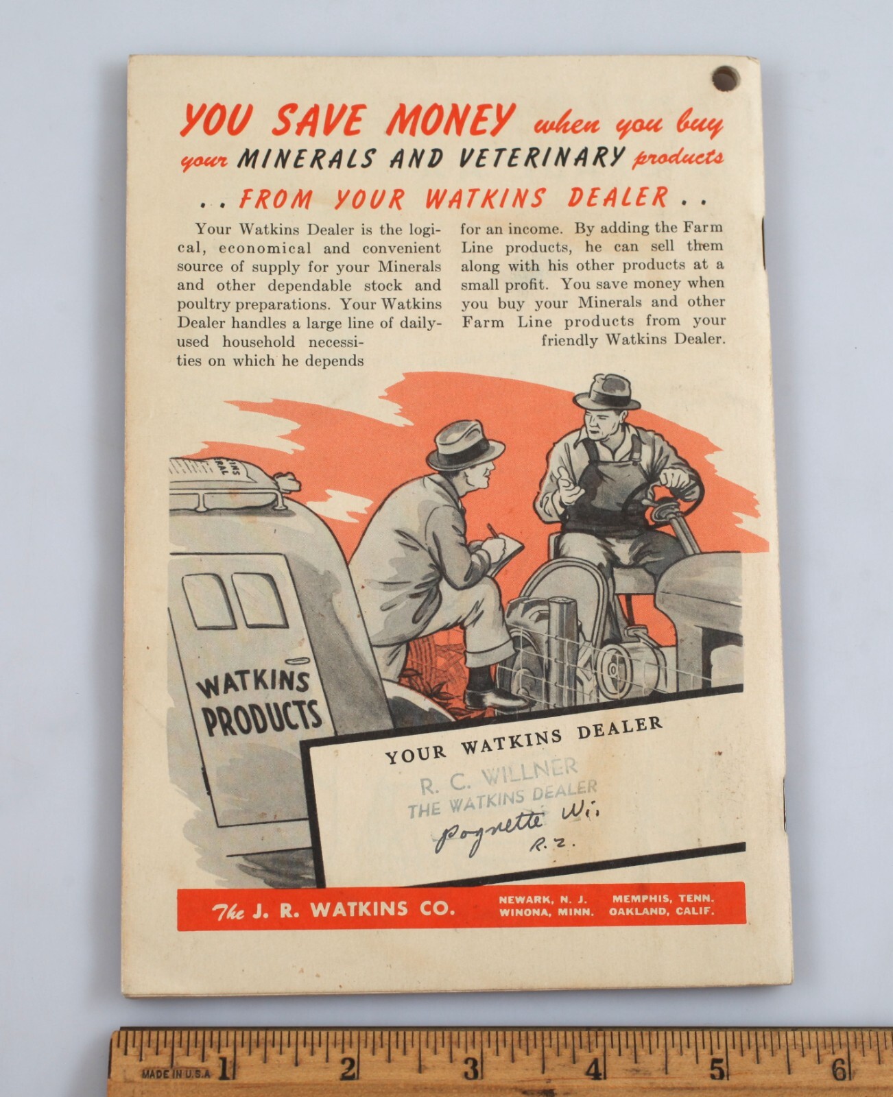 Vintage 1944 Watkins Farm Hints and Rules Booklet