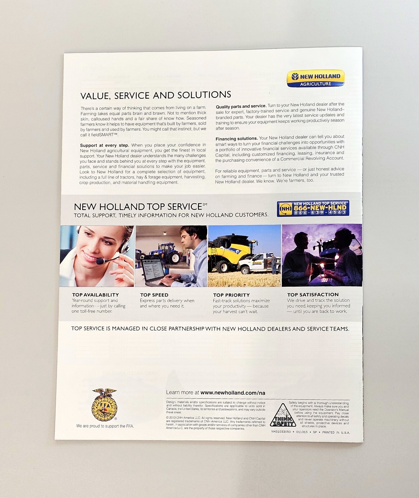 New Holland BIGBALER Series Large Square Balers Sales Brochure Catalog 2013