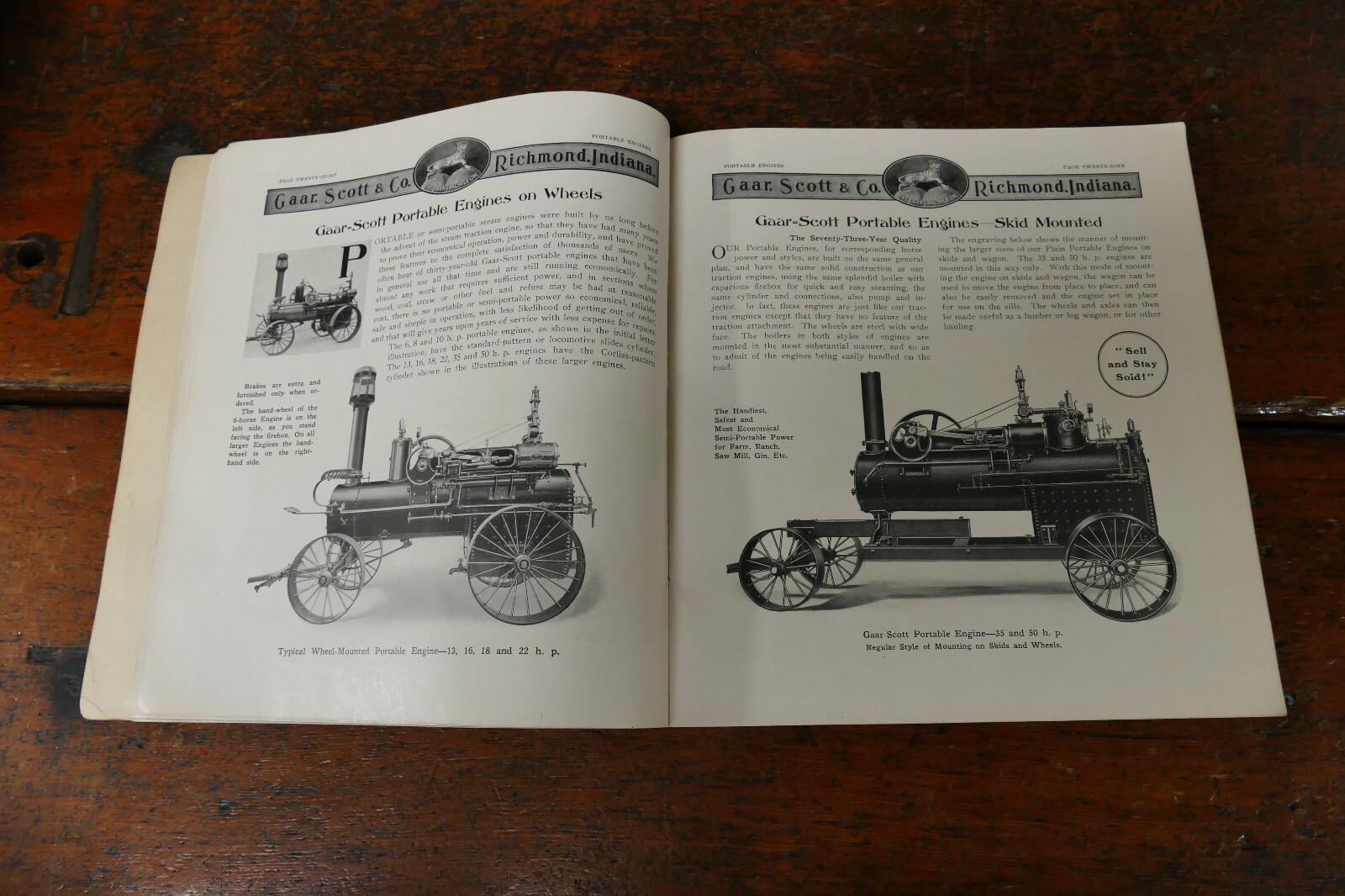 RARE Antique Original 1908 Gaar Scott & Co Tiger Threshing Line Tractor Catalog