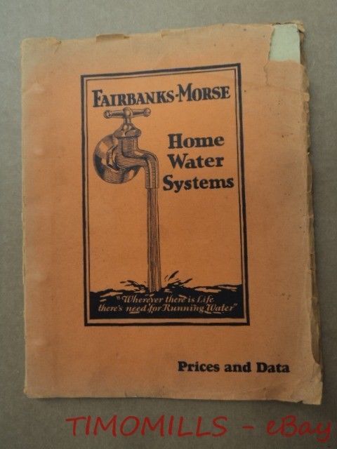 1930 Fairbanks Morse Home Water Systems Dealer Catalog Binder Z Engine Typhoon