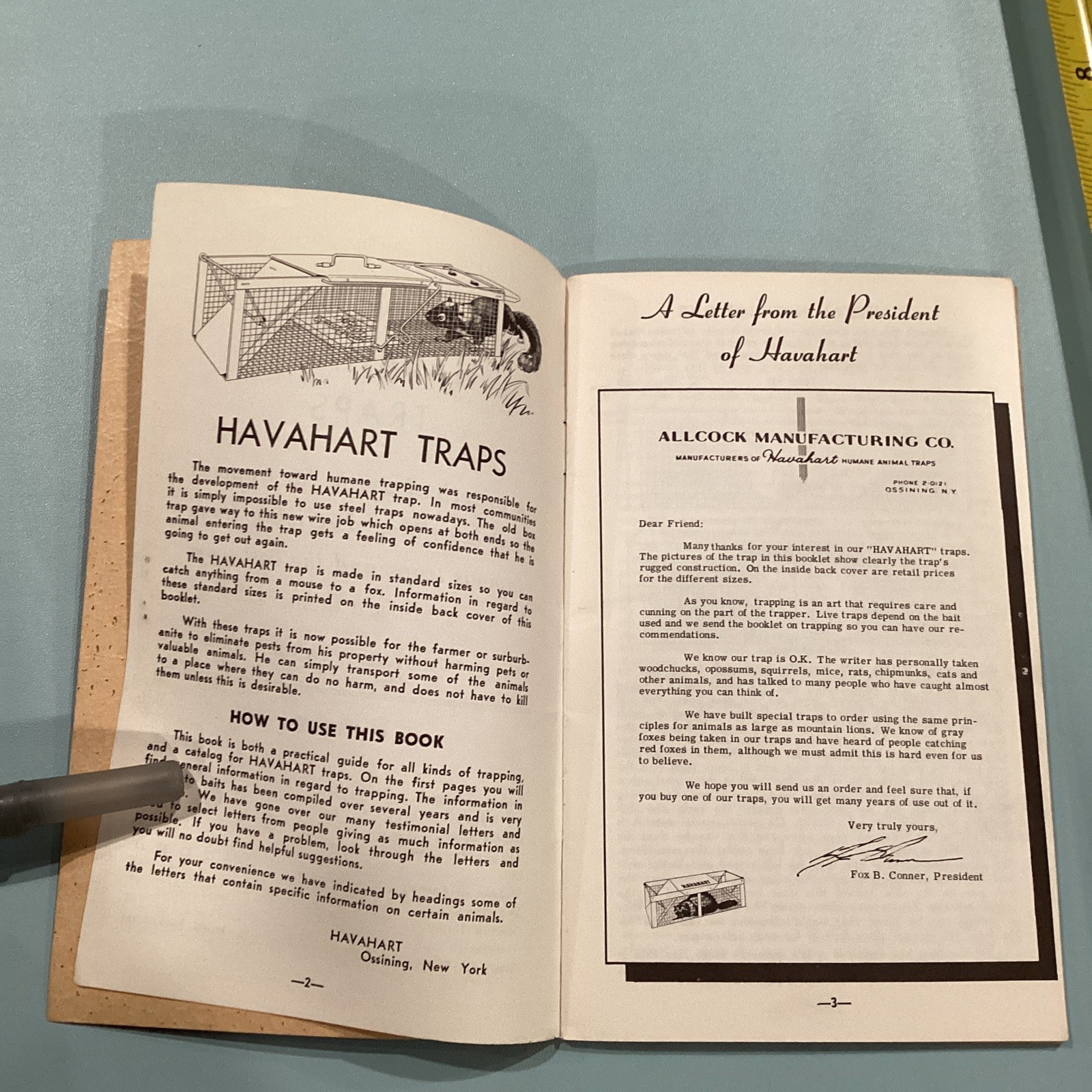 Allcock Manufacturing Co Trapping With Human Havahart Traps Mailer Booklet