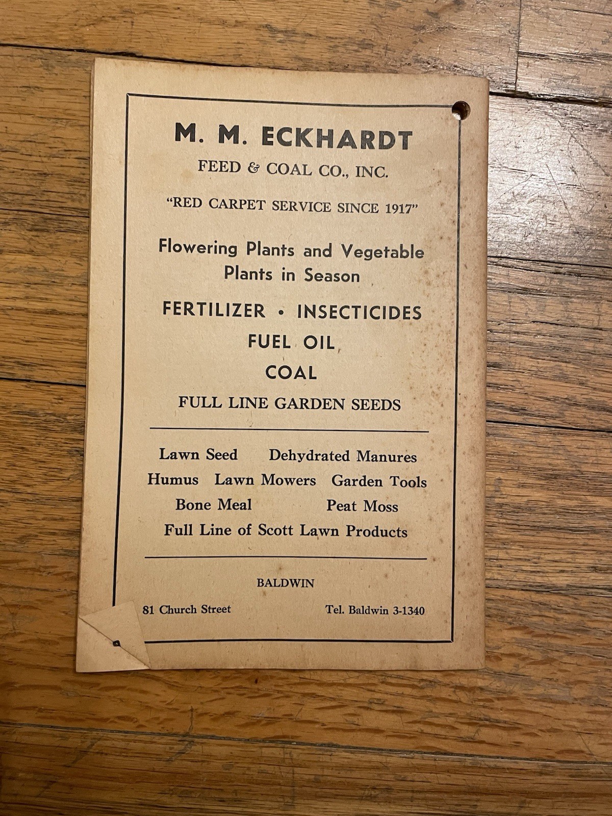M. M. Eckhardt 1972 Agriculture Brochure Original Farmers&rsquo; Almanac Advertising