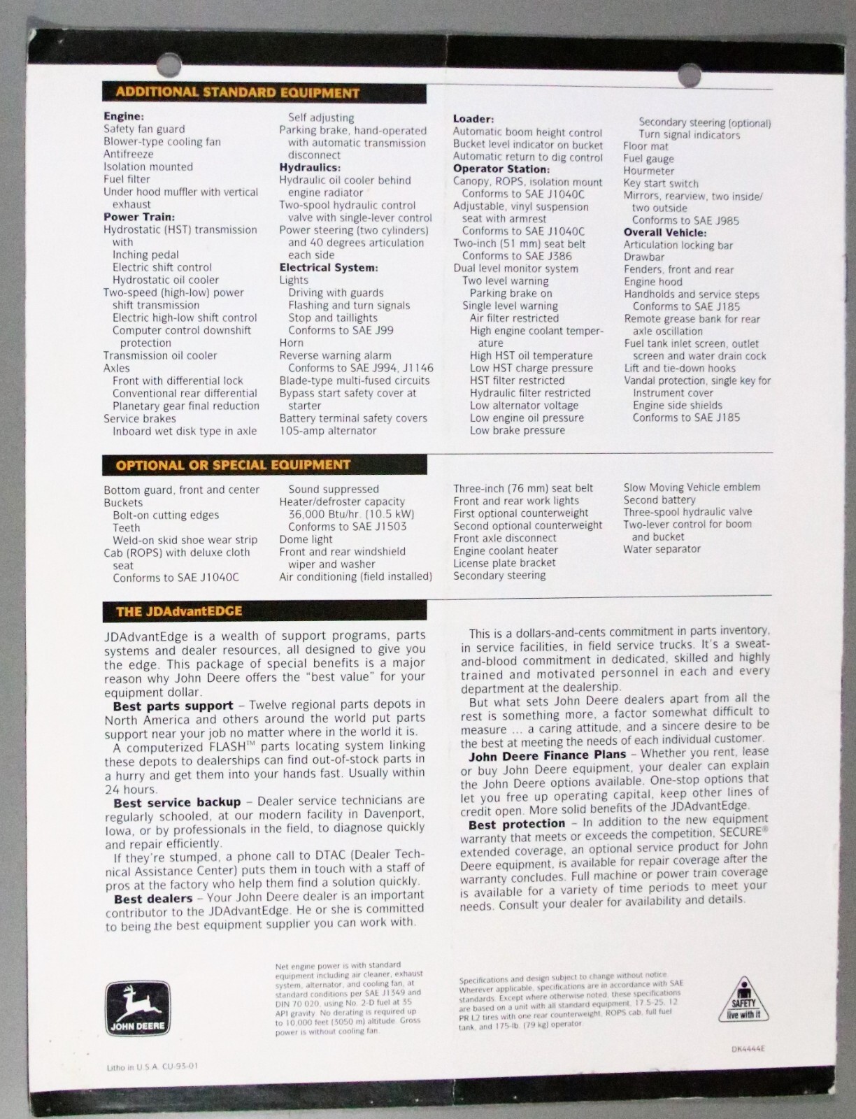 JOHN DEERE Brochures/Literature 444E Loader (11)