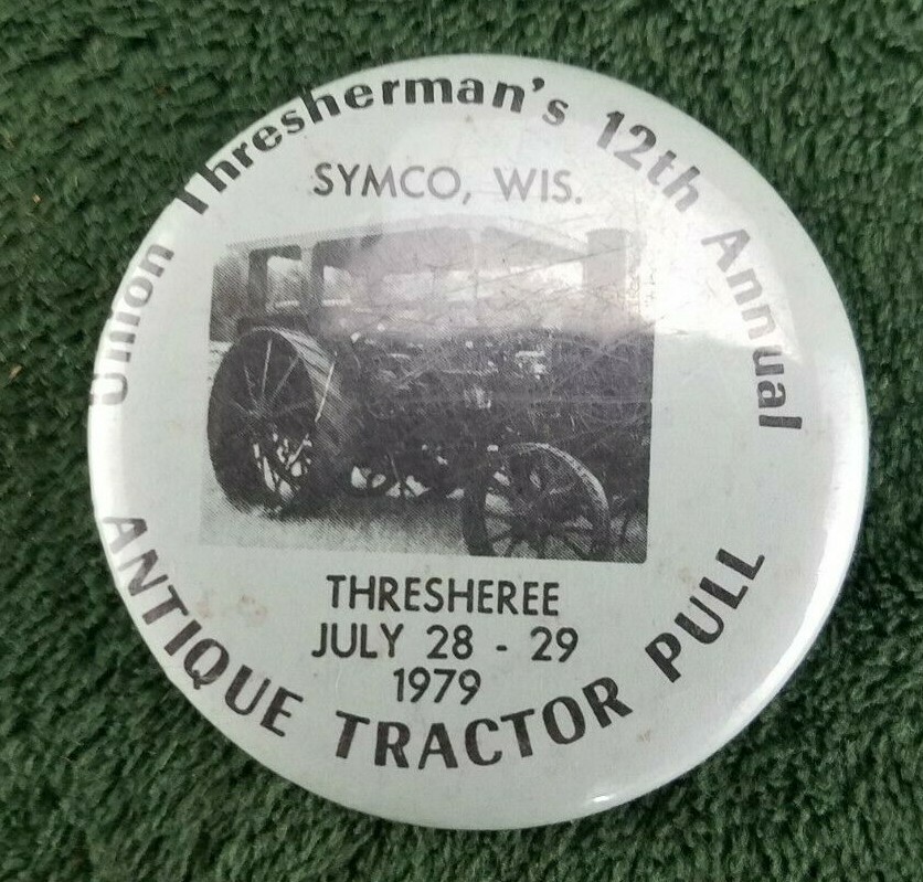 1979 Union Thresherman&rsquo;s 12th Annual antique Tractor Pull pin vintage old Pull