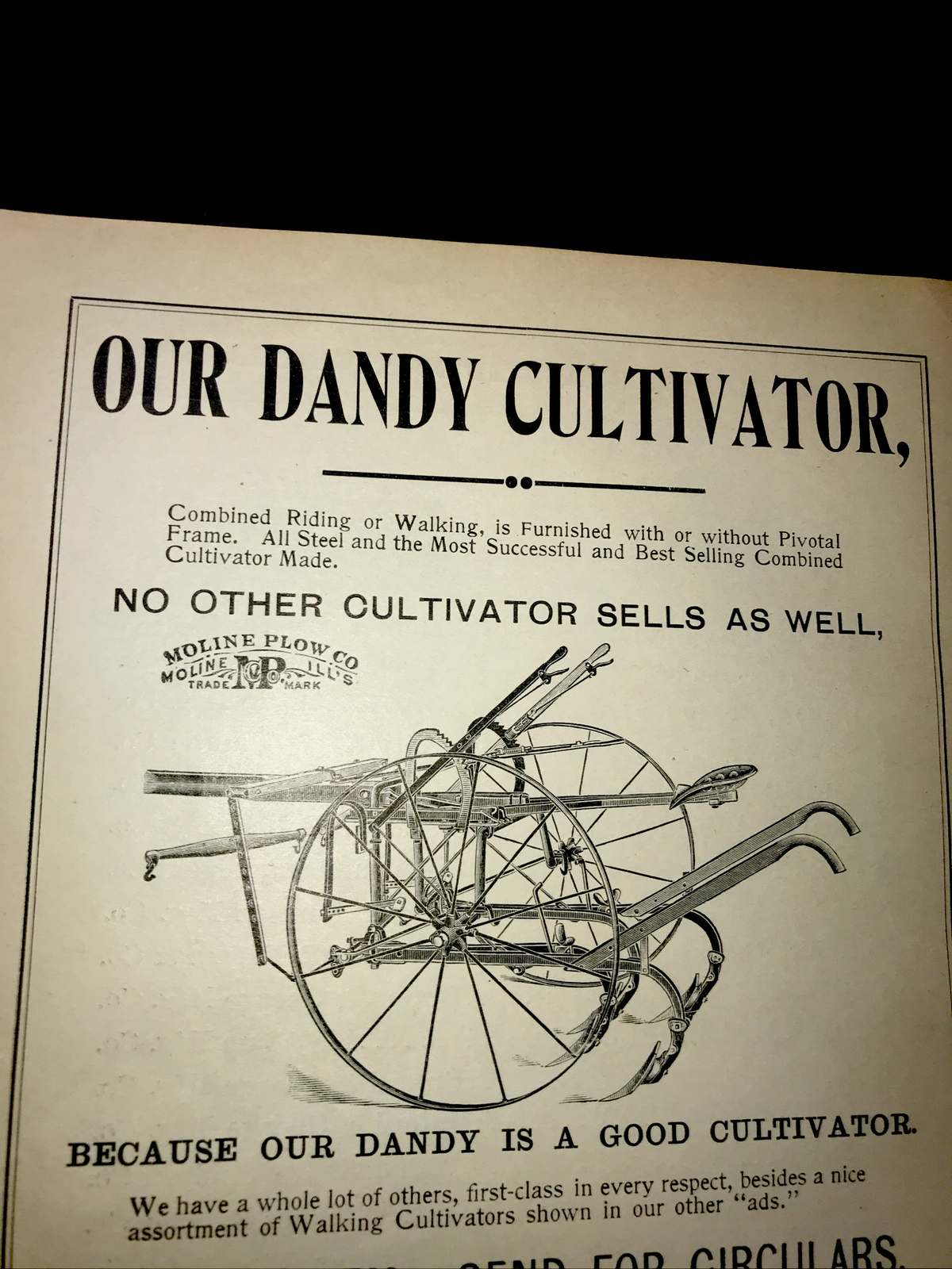 1898 Kansas Moline Plow Co. Farm Advertising – Kansas City – Missouri – Denver