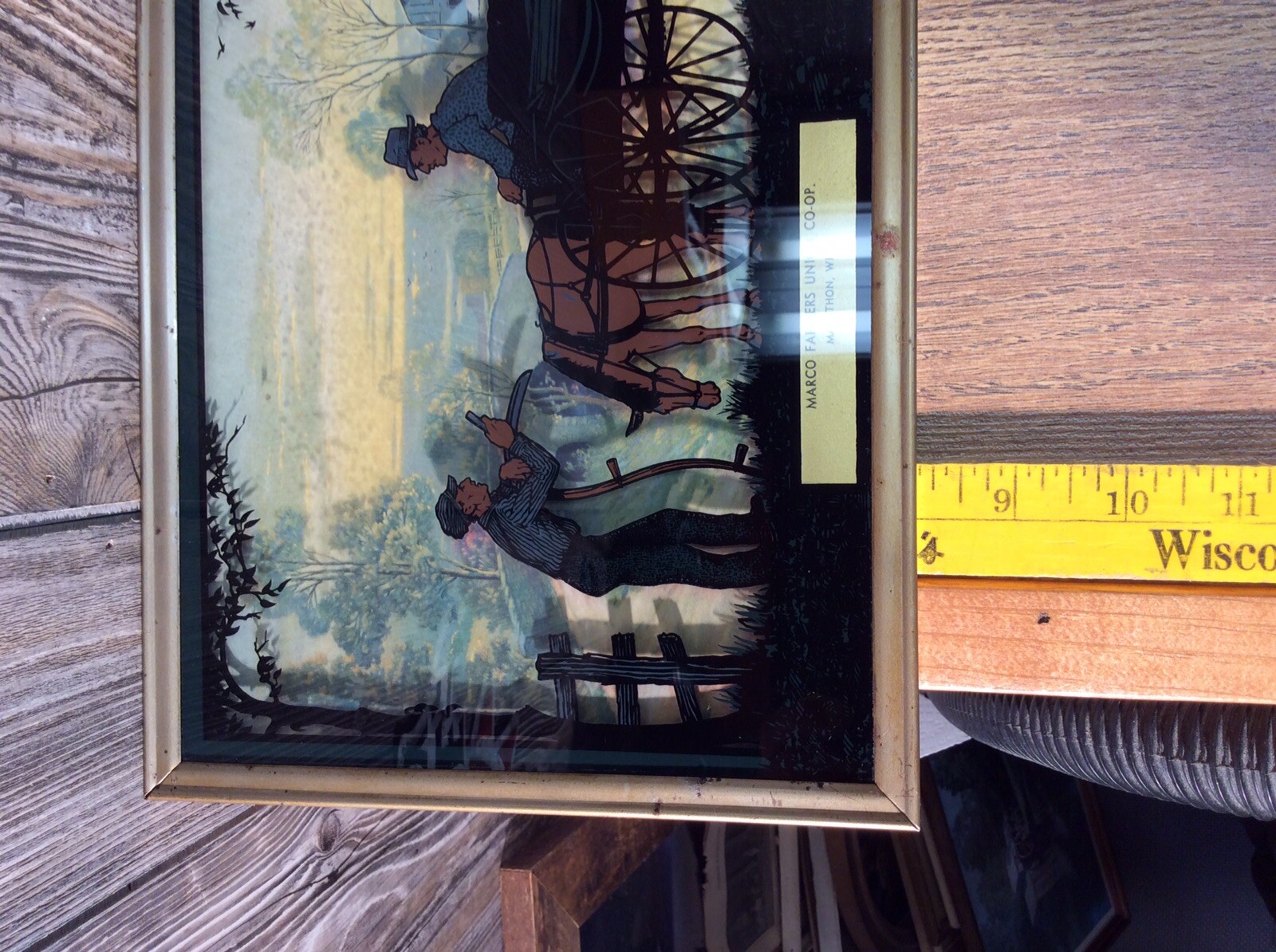 Vintage Farmers Union CO-OP Marathon Wi Advertising Promo Picture Box Pic B5