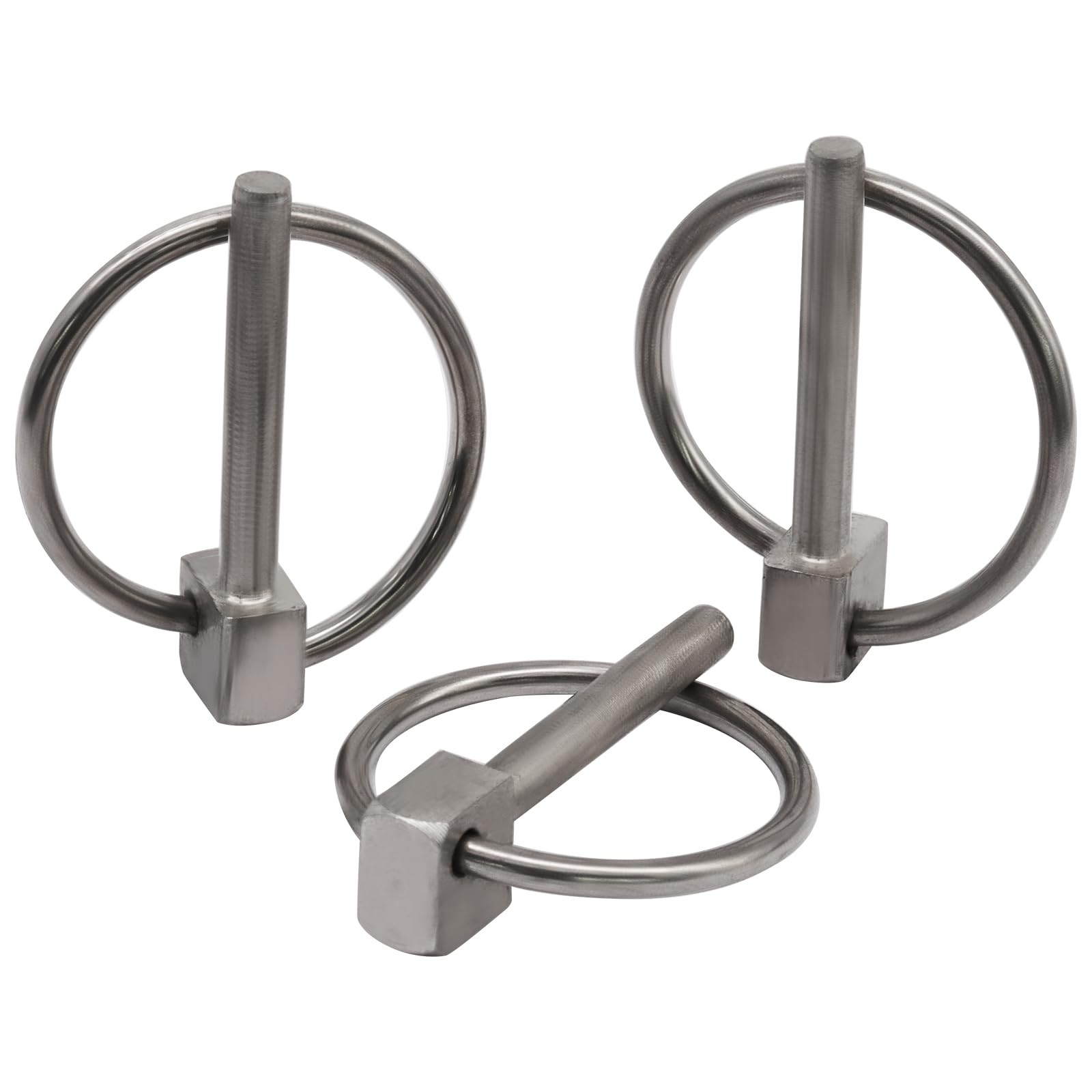 Verkelly 4 Pcs 304 Stainless Steel Lynch Pin Set with Rings, 5/32&Prime; x 1-3/16&Prime; …