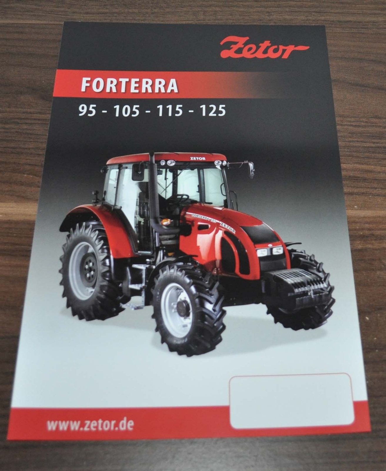Zetor Forterra 95 105 115 125 Tractor Specification Brochure Prospekt