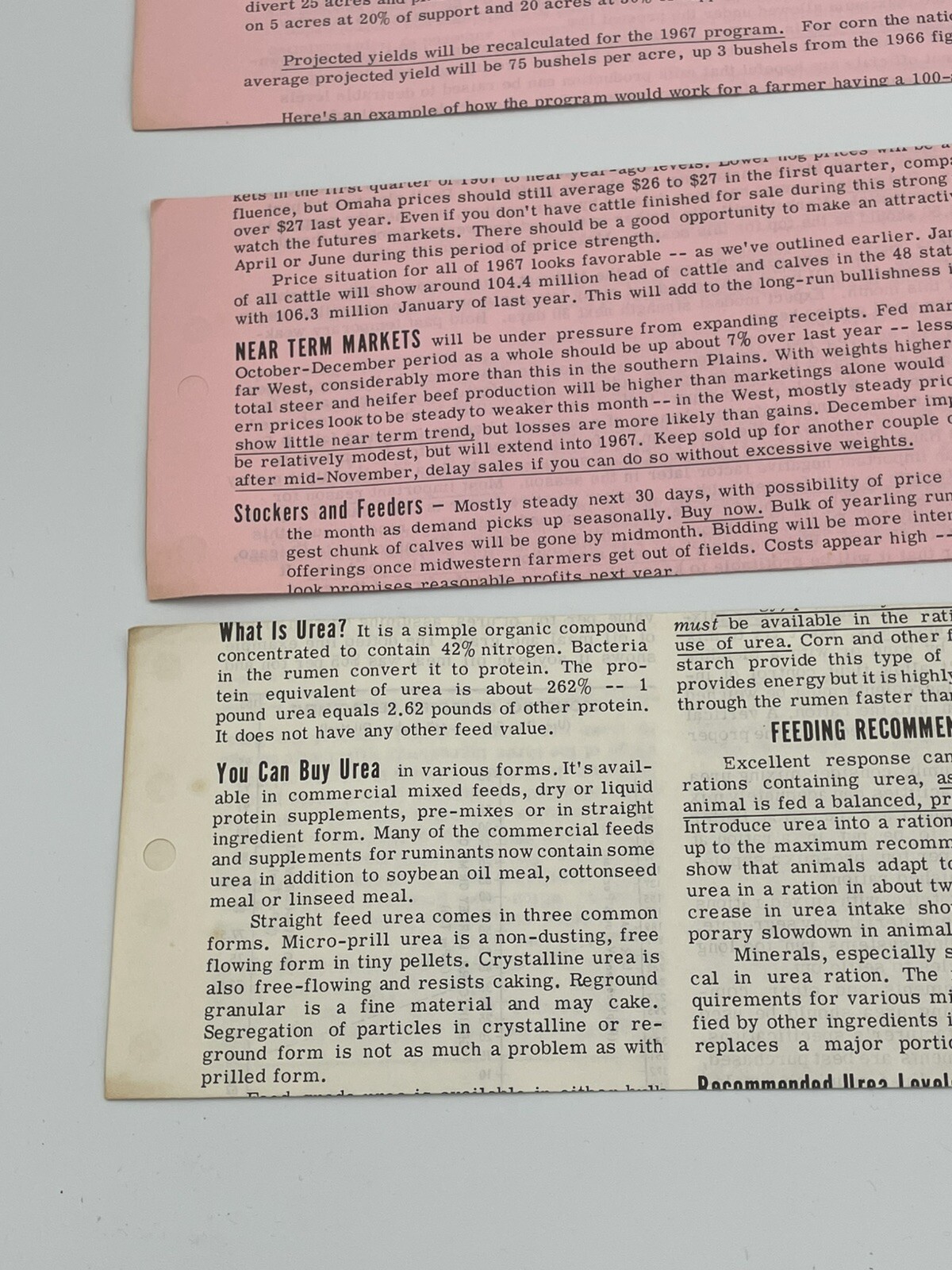 Vintage Doane&rsquo;s Agricultural Report 1966 Papers Feeding, Sell+Buy, Soils/crop G4