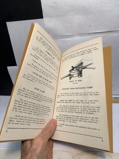 « NICE » 1956 INSTRUCTION MANUAL DE LAVAL No. 9 JUNIOR ELECTRO CREAM SEPARATOR