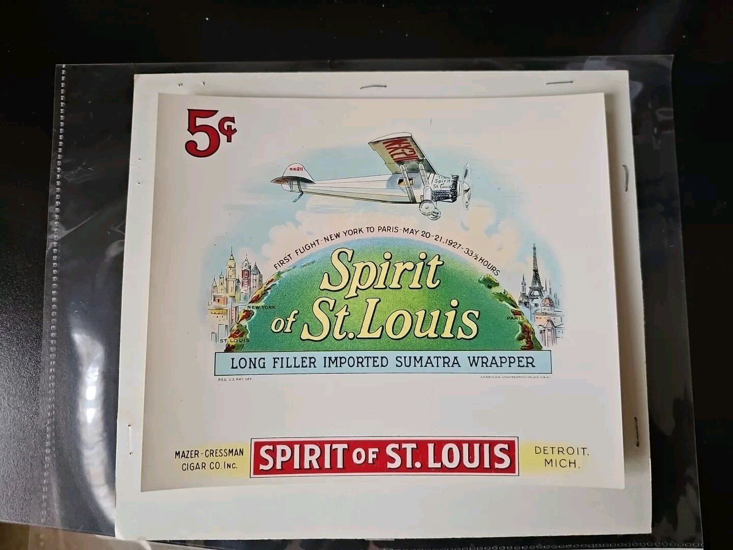 VINTAGE SPIRIT OF SAINT LOUIS CIGAR LABELS Mazer-Cressman Cigar Co.Inc
