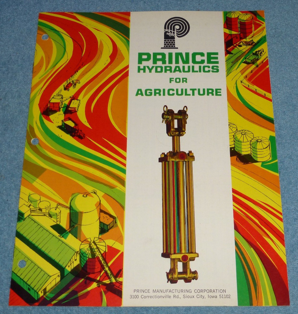 Vtg Prince Hydraulics Agriculture Brochure Cylinders Accessories Sioux City IA