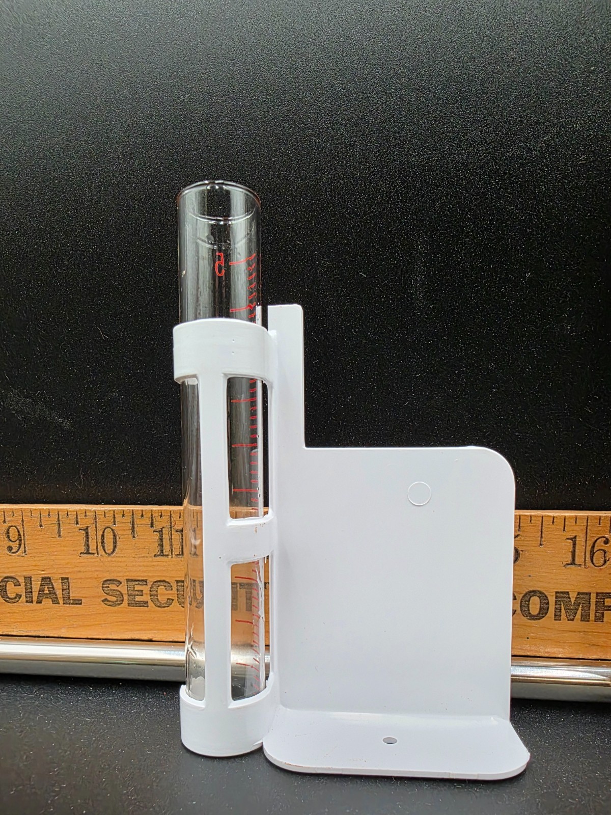 NOS UNUSED White Metal Rain Guage Federal Land Bank Association w Original Box