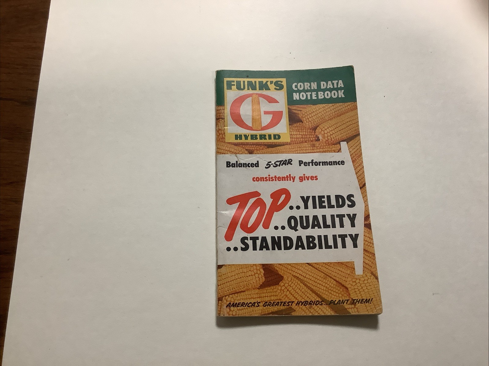 Vintage Funk’s G Hybrid Corn Data Notebook 1956-FREE SHIPPING
