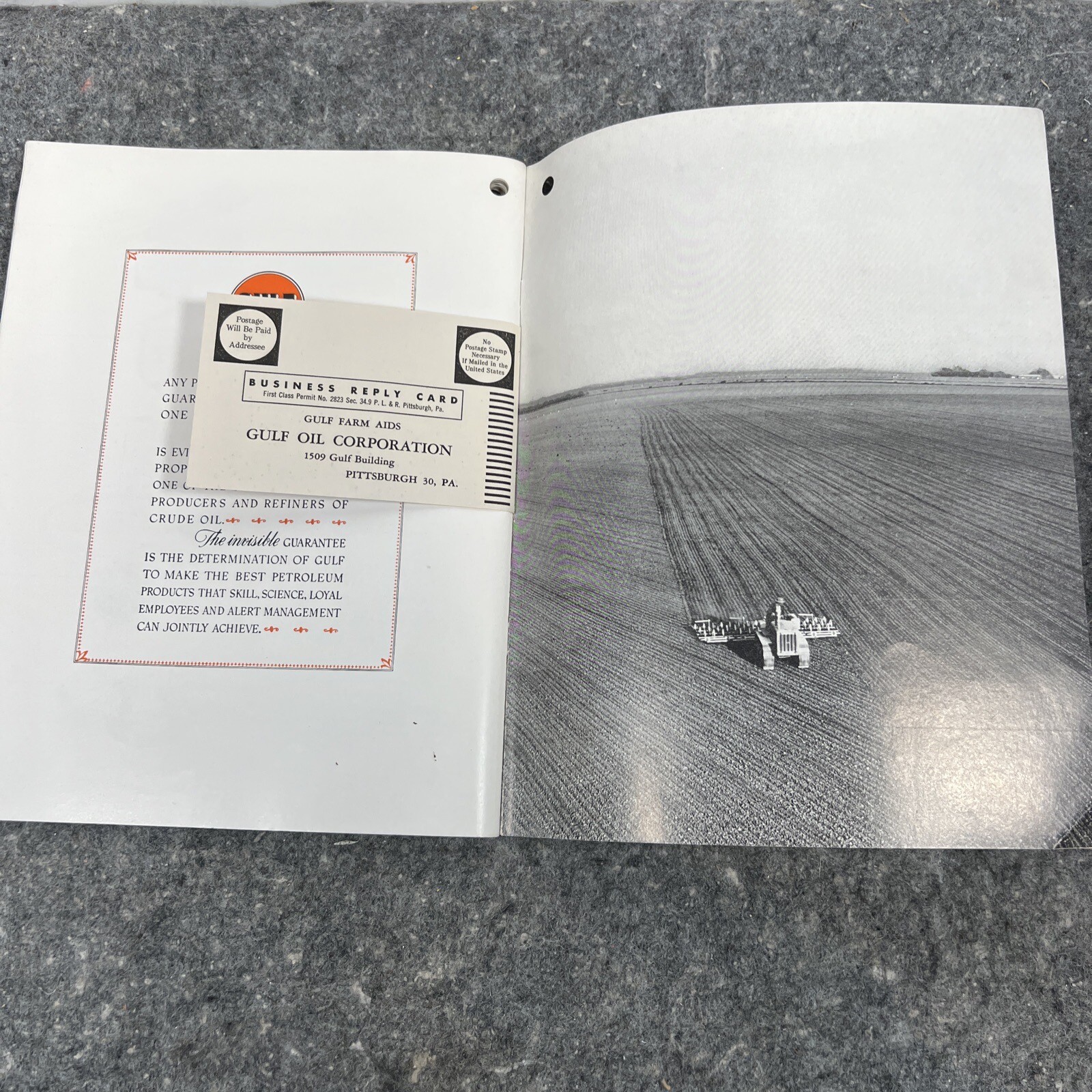 Vintage 1950&rsquo;s Gulf Oil Corporation FARM Tractor Guide / Maintenance OEM