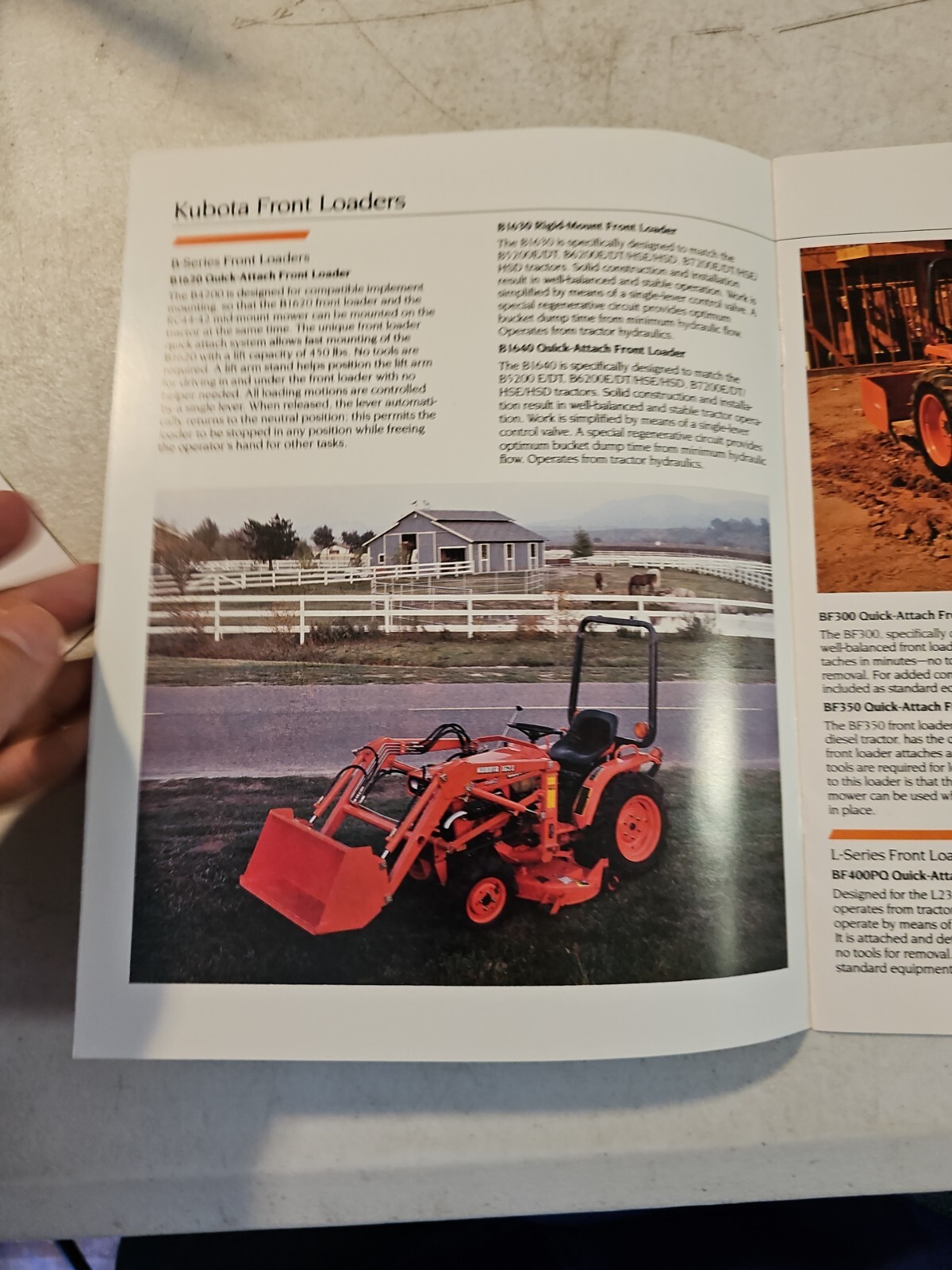 Vintage 1987 Kubota Front Loader Diesel Tractor Brochure