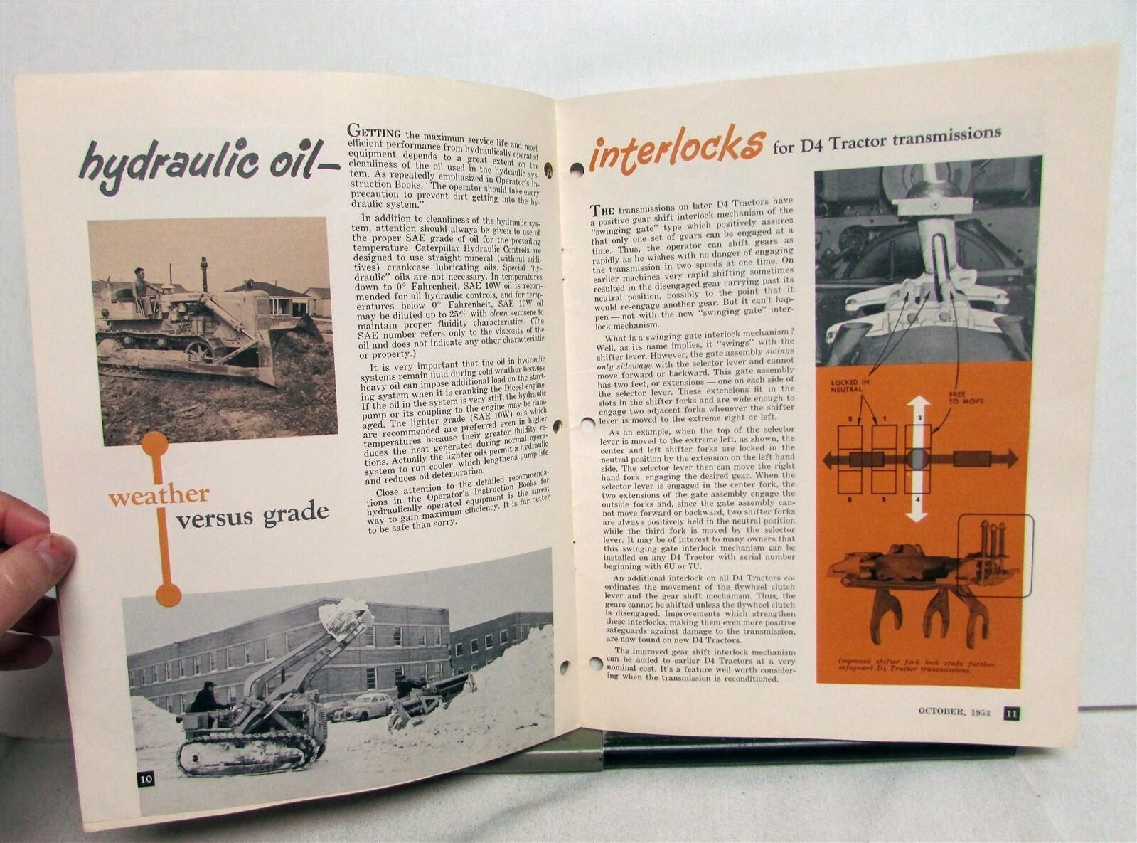 1953 Caterpillar Construction Service Reporter Magazine October Issue