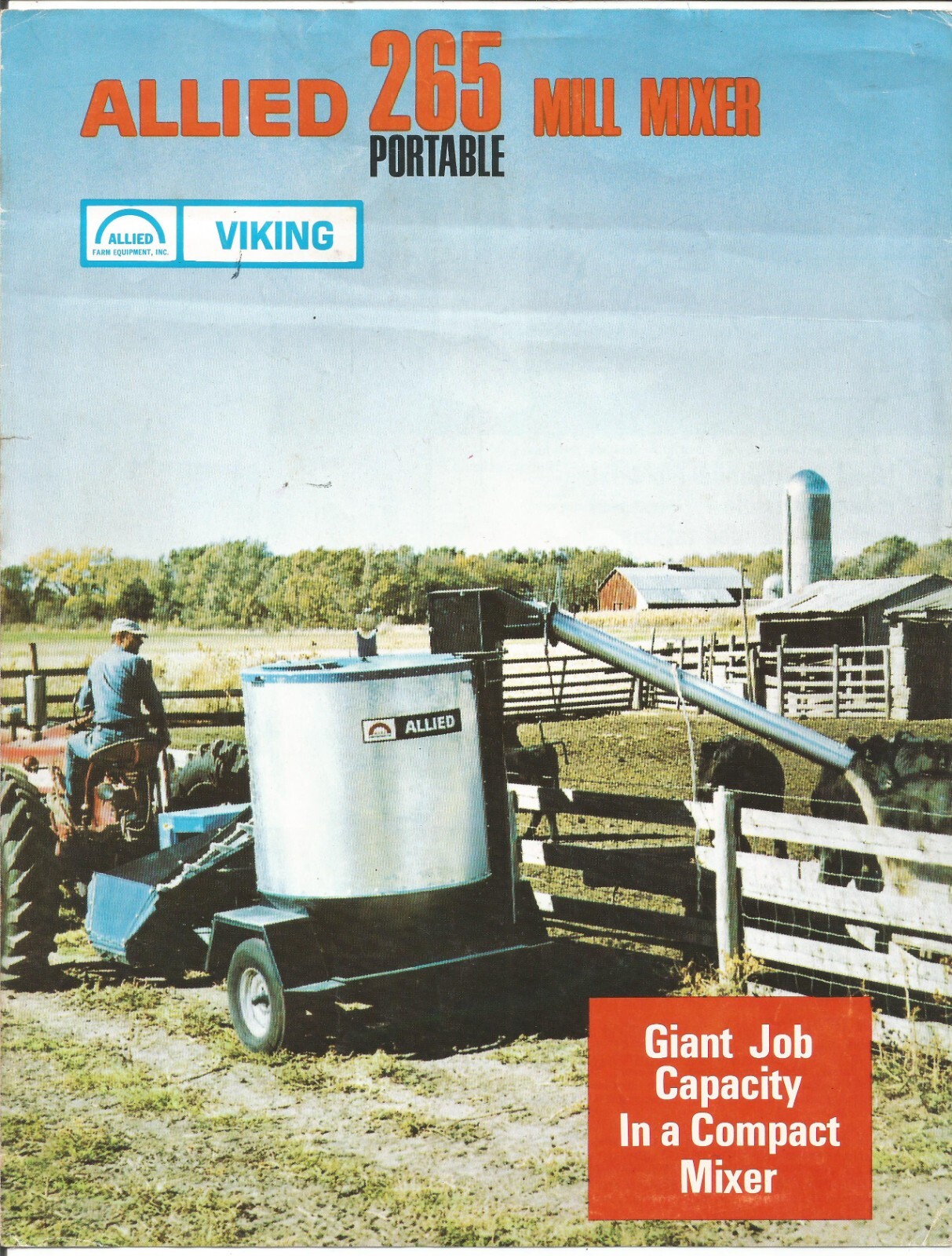Original Allied Viking 265 Portable Mill Mixer Sales Brochure Form Number 265