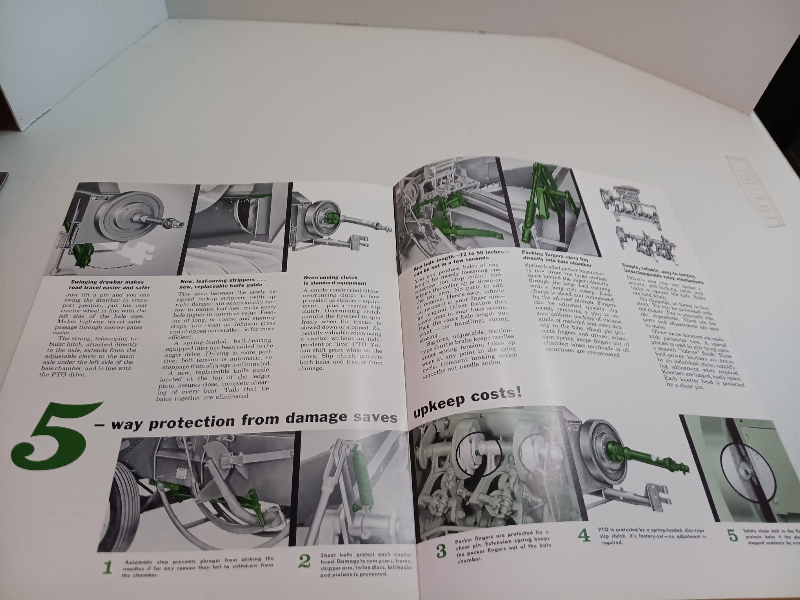 Oliver Model 60T & 60W Balers Twine & Wire Tractor Dealers Sales Brochure 1958