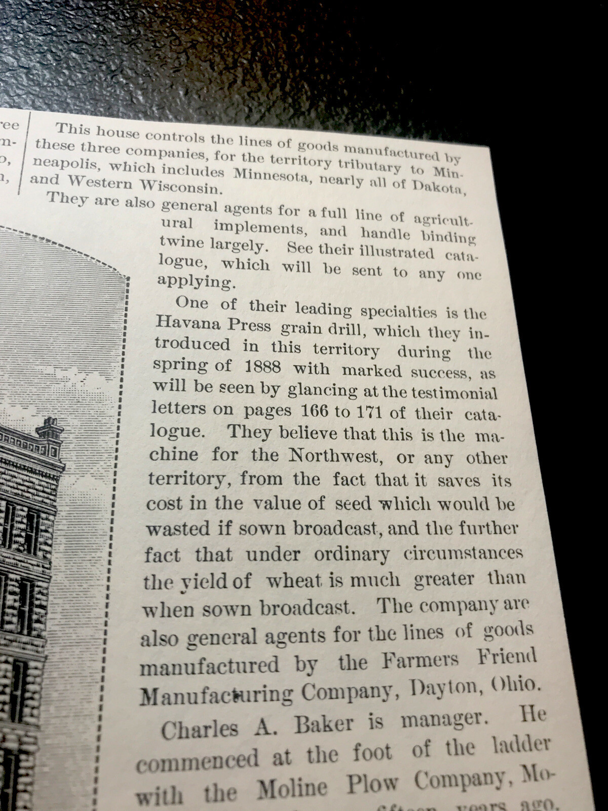1889 Moline – Milburn & Stoddard Farm Advertising – Minneapolis Plows Wagons