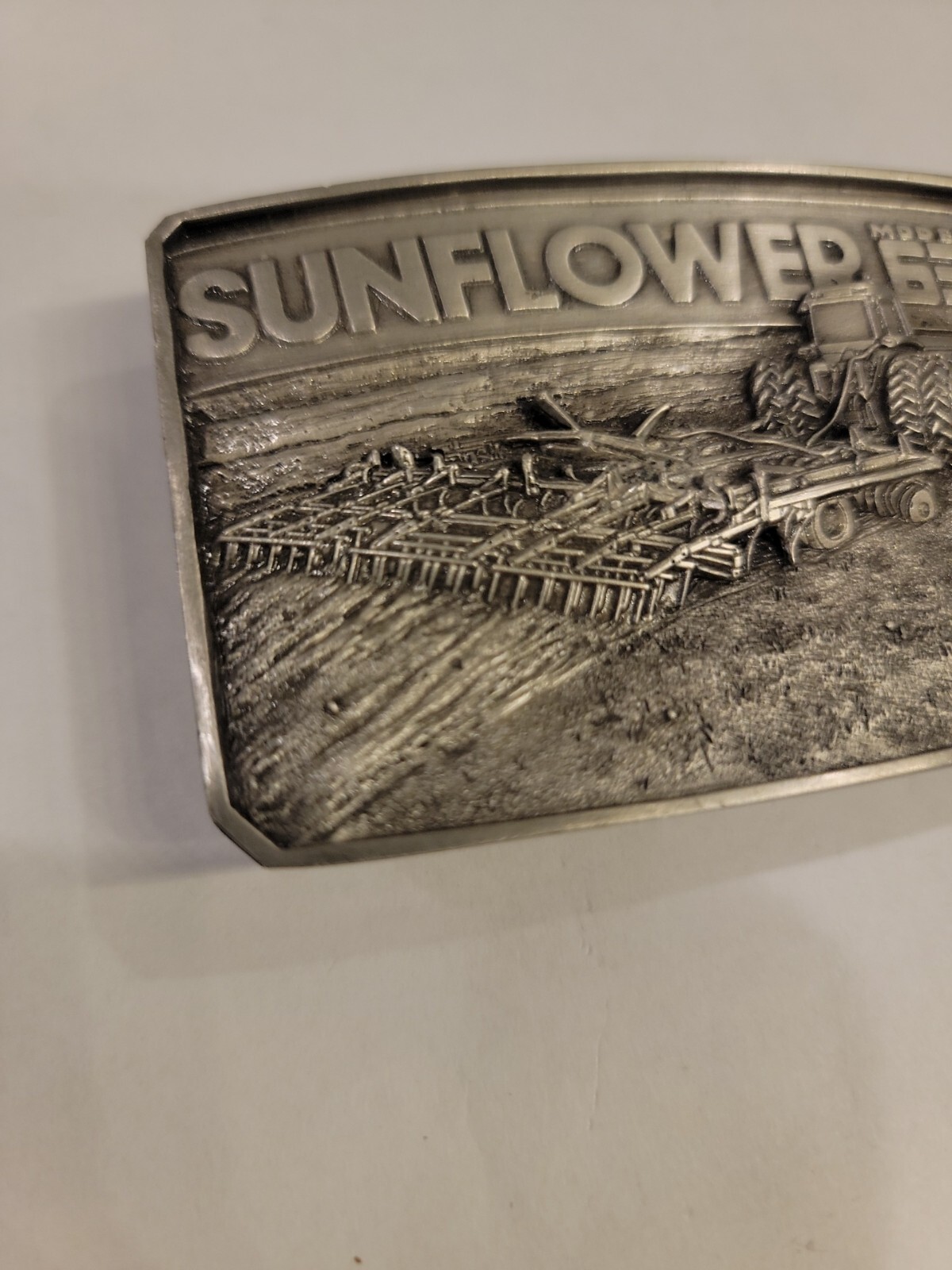 Sunflower Tillage 6330 Land Finisher Pewter Belt Buckle 1984 Limited Edition 94
