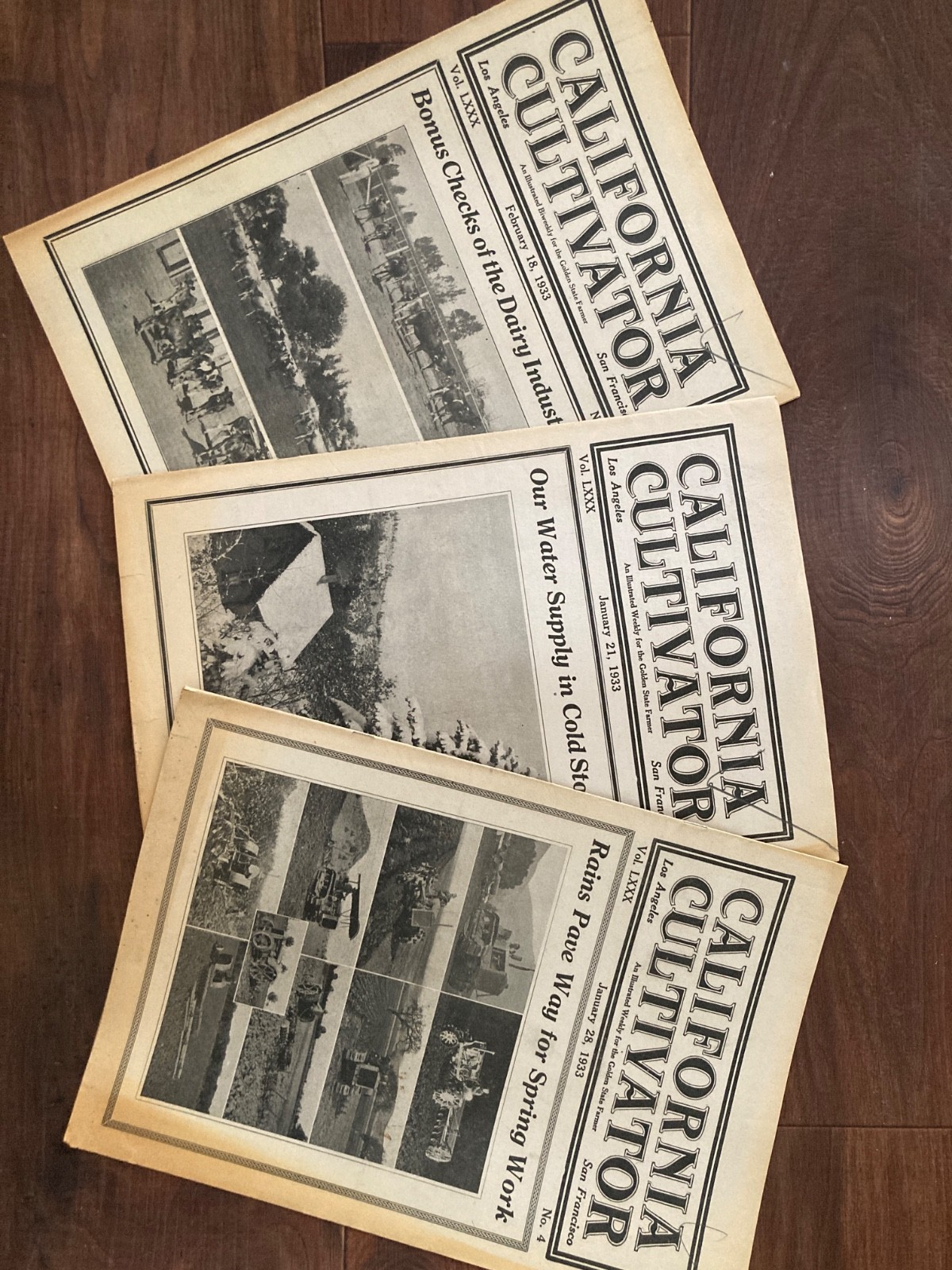 California Cultivator Agricultural Newspaper 1933 Biweekly Lot of 25 VHTF