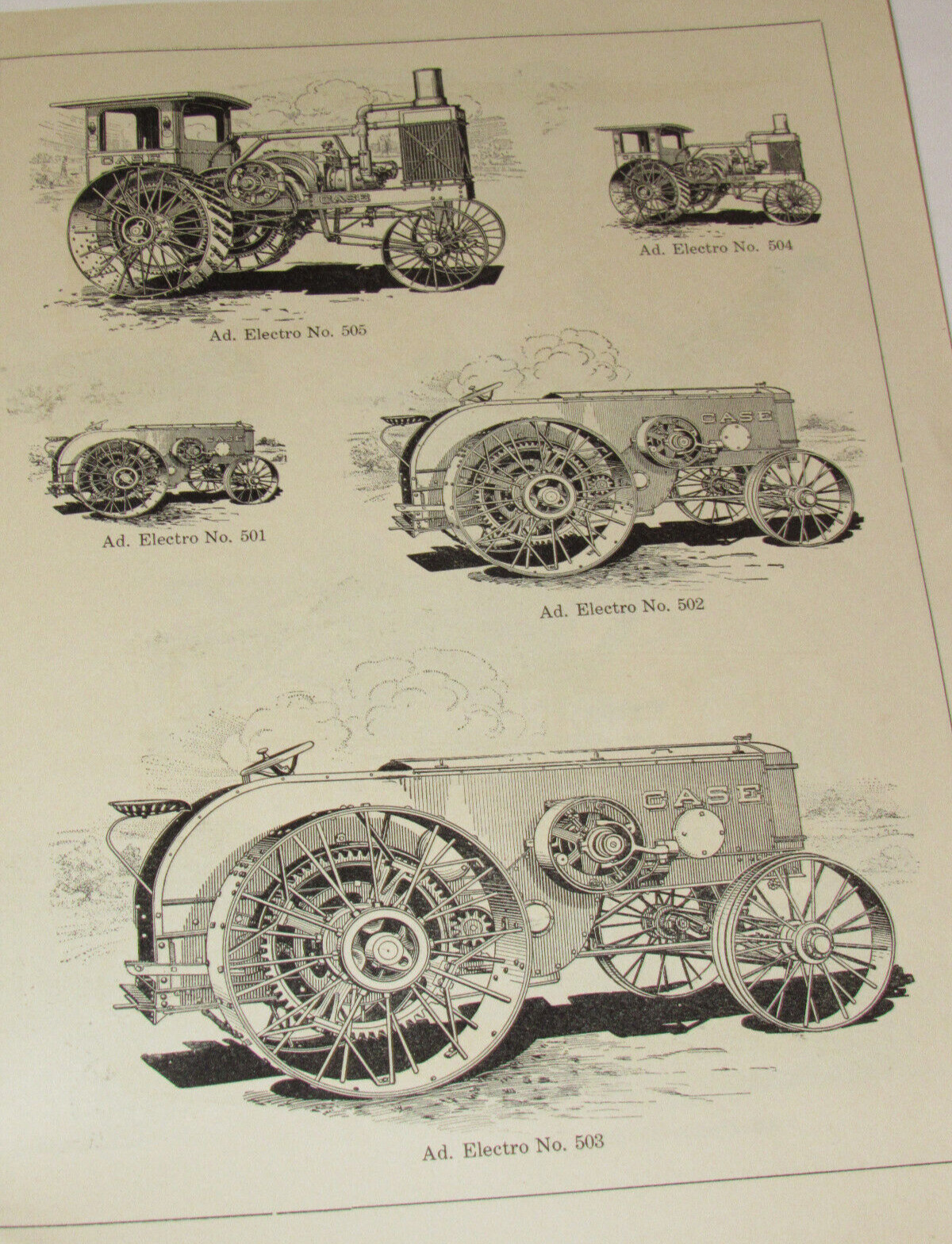 1914 JI CASE DEALER CONTEST BOOKLET! ELECTROTYPE CATALOG! TRACTORS/CARS/THRESHER