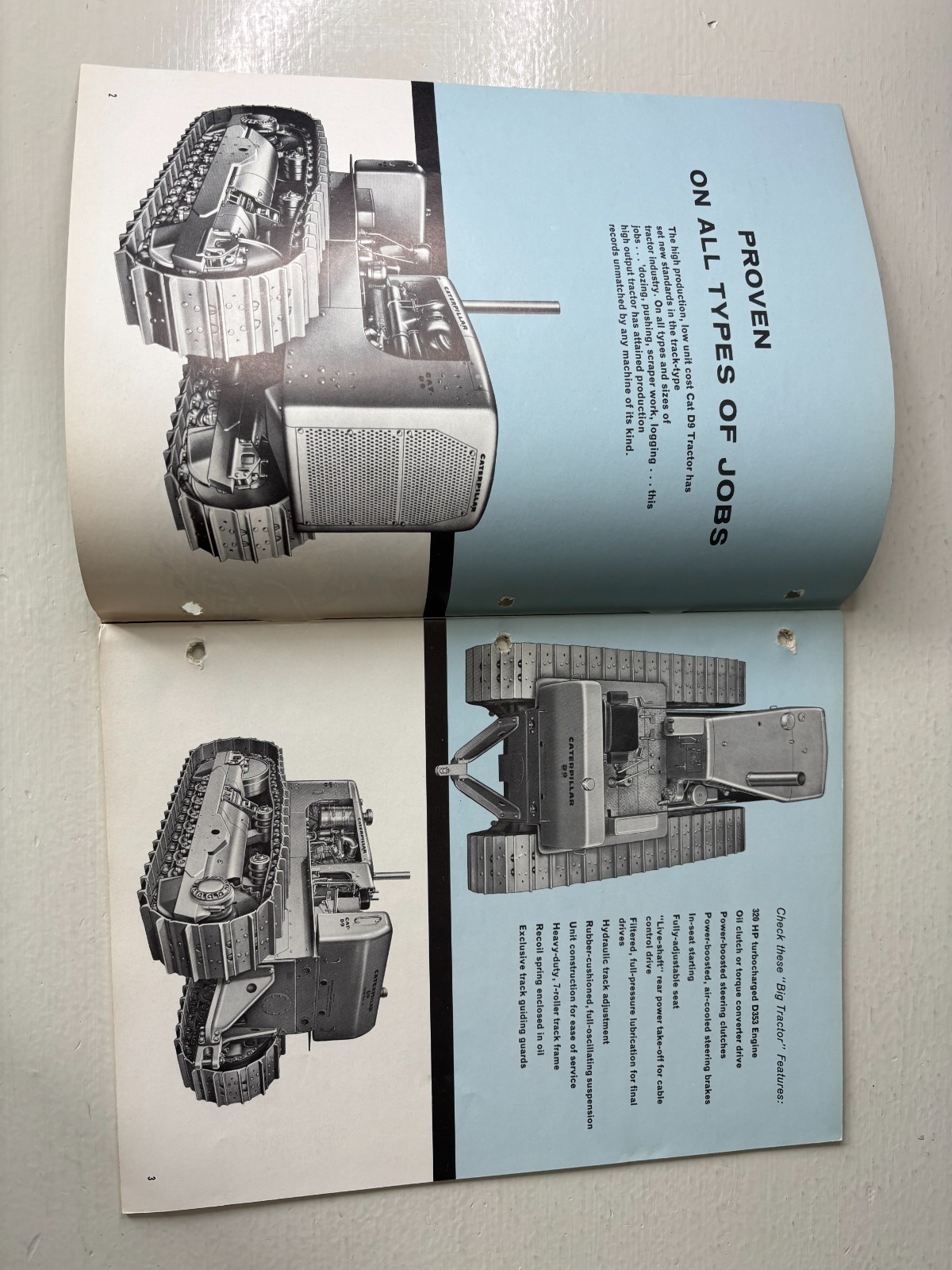 Caterpillar The Cat D9 Series D Tractor Brochure 1956 Vintage 31 Pages