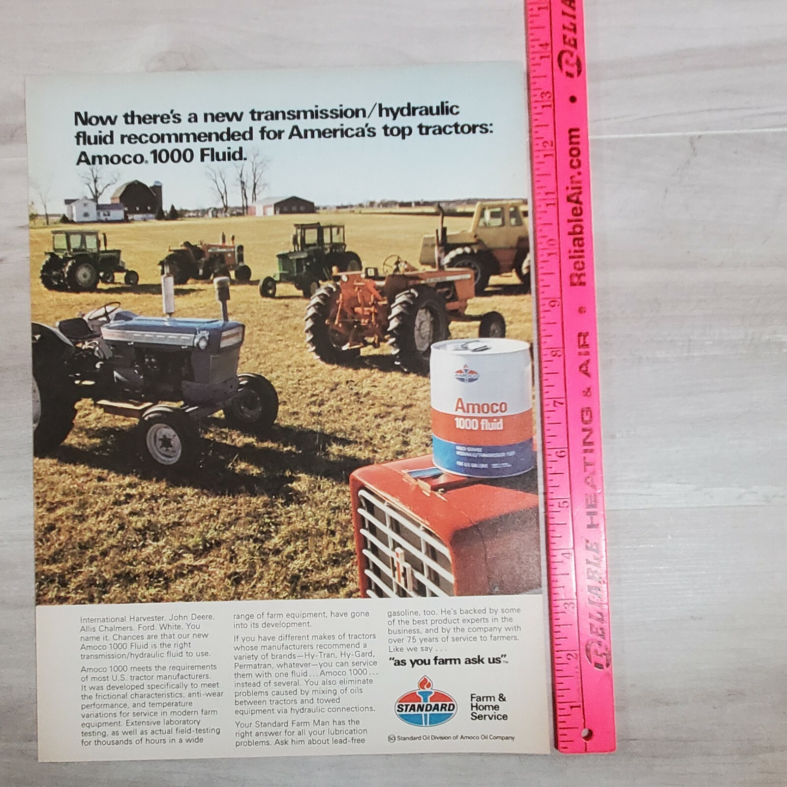 Original 1975 Advertisement Ad Standard Oil Transmission America&rsquo;s Tractors