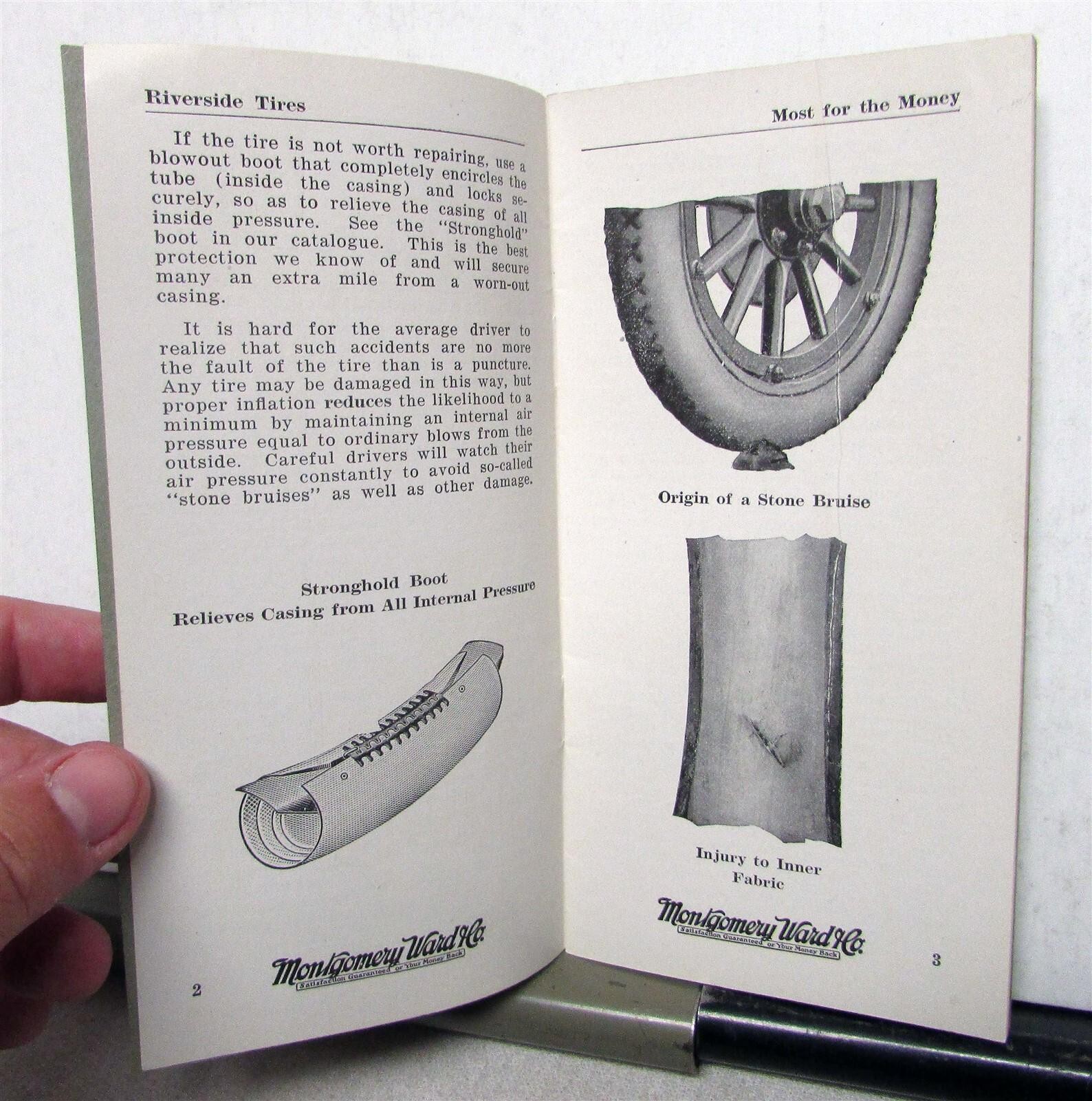 1920s Montgomery Ward Helpful Suggestions Full Mileage From Auto Tires Booklet