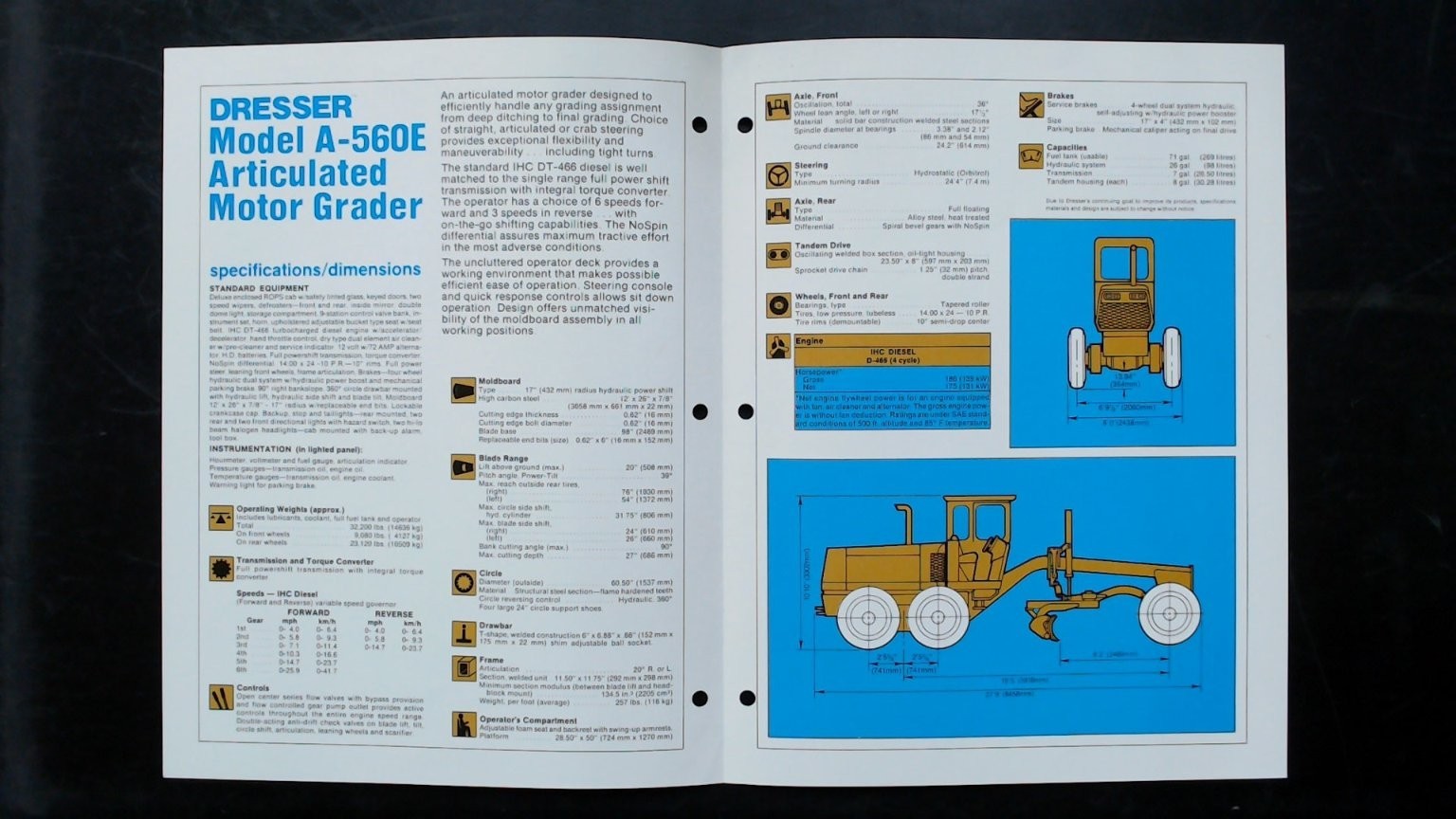 Dresser A-560E Articulated Motor Grader Brochure Construction Mining