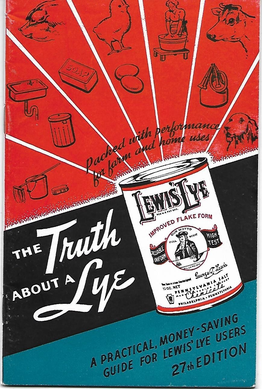 Brochure – Lewis&rsquo; Lye – Guide to Handy Uses for Farm and Home c1940&rsquo;s (F9498) S