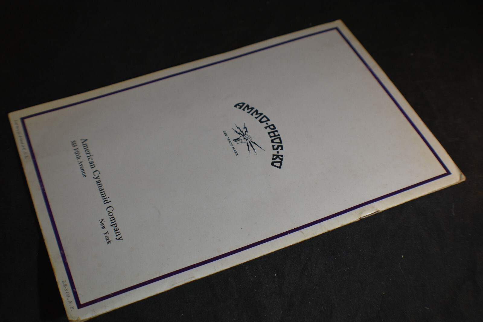 1930 About High Analysis Fertilizers – American Cyanamid Company