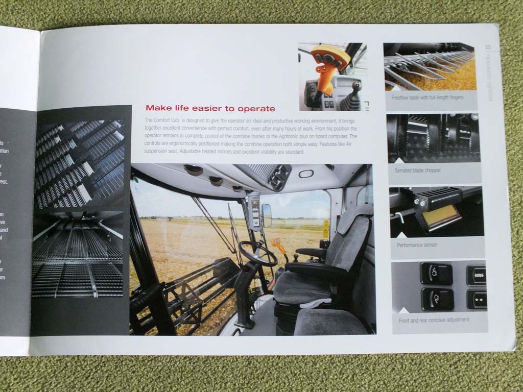 MASSEY FERGUSON MF ACTIVA 7244 Combine Harvester Farm Equipment Brochure 2013