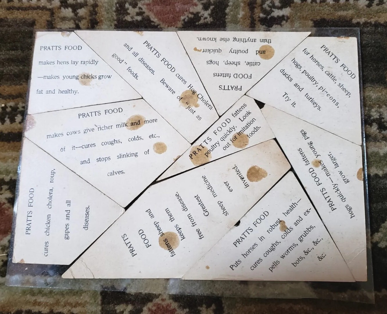 Vtg Antique Pratts Food Co. Puzzle Complete Rare Farm Agriculture
