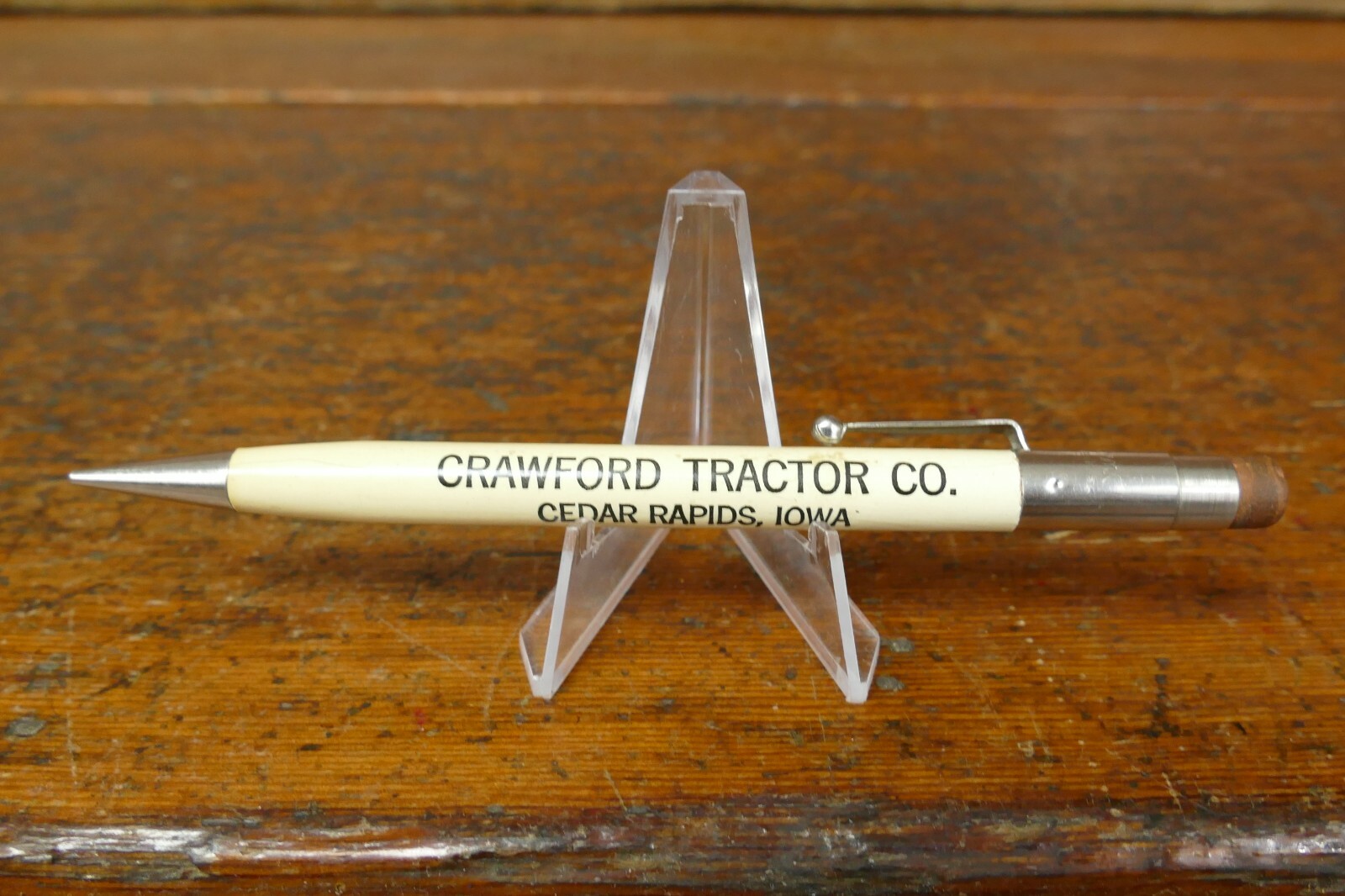 Vintage 1940s/1950s Crawford Tractor Co. Mechanical Pencil – Cedar Rapids, Iowa