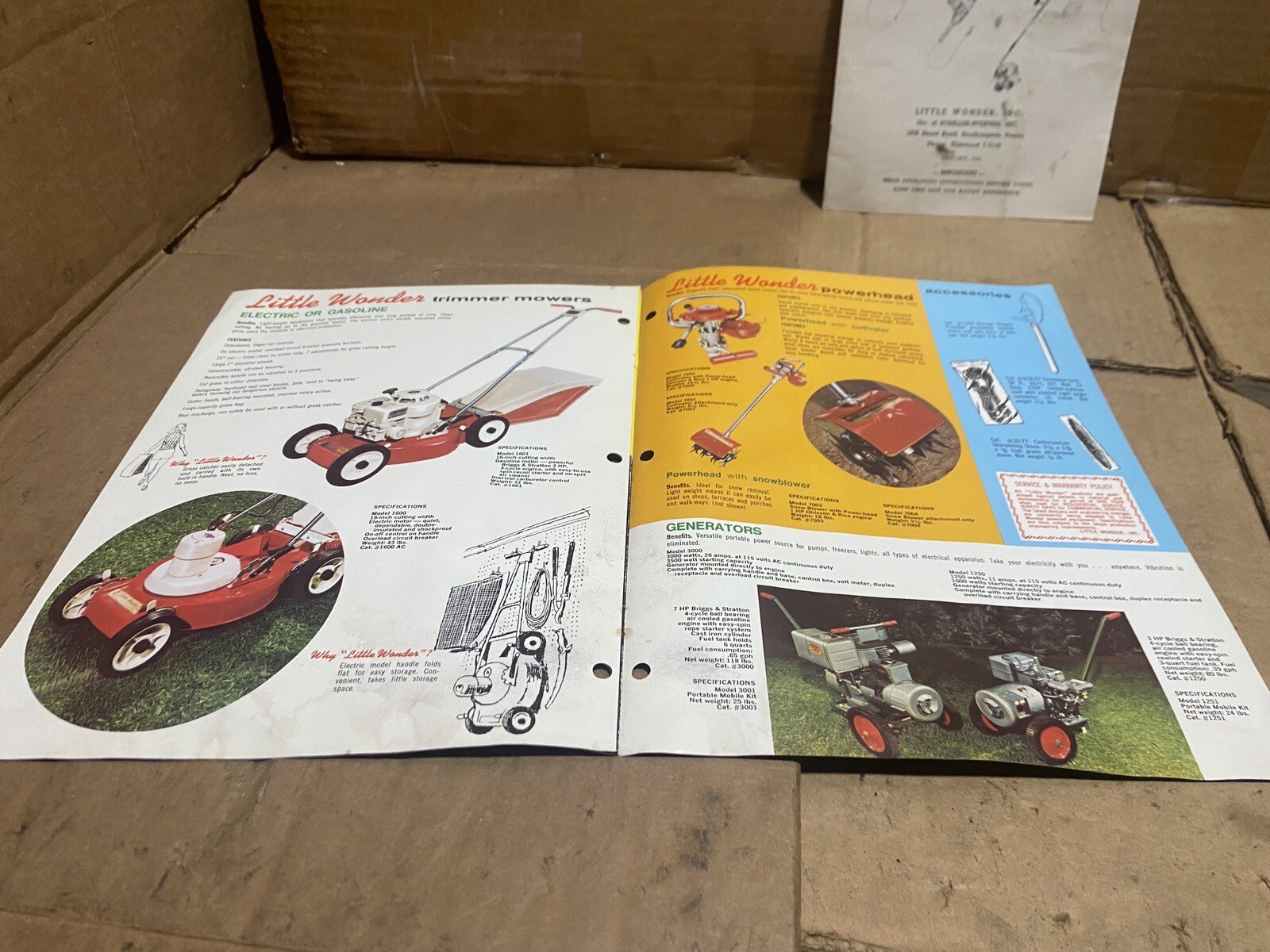 Little Wonder Hedge Trimmer Edger Mower Brochure + Model 8 16 30 Parts List 1964