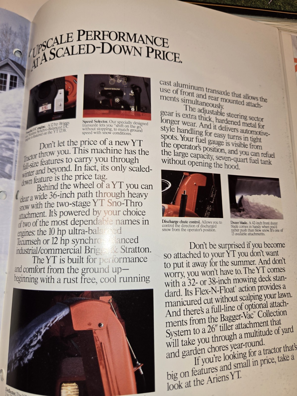 1987 1988 ARIENS DEALERSHIP ADVERTISING BROCHURES SNO-THROS