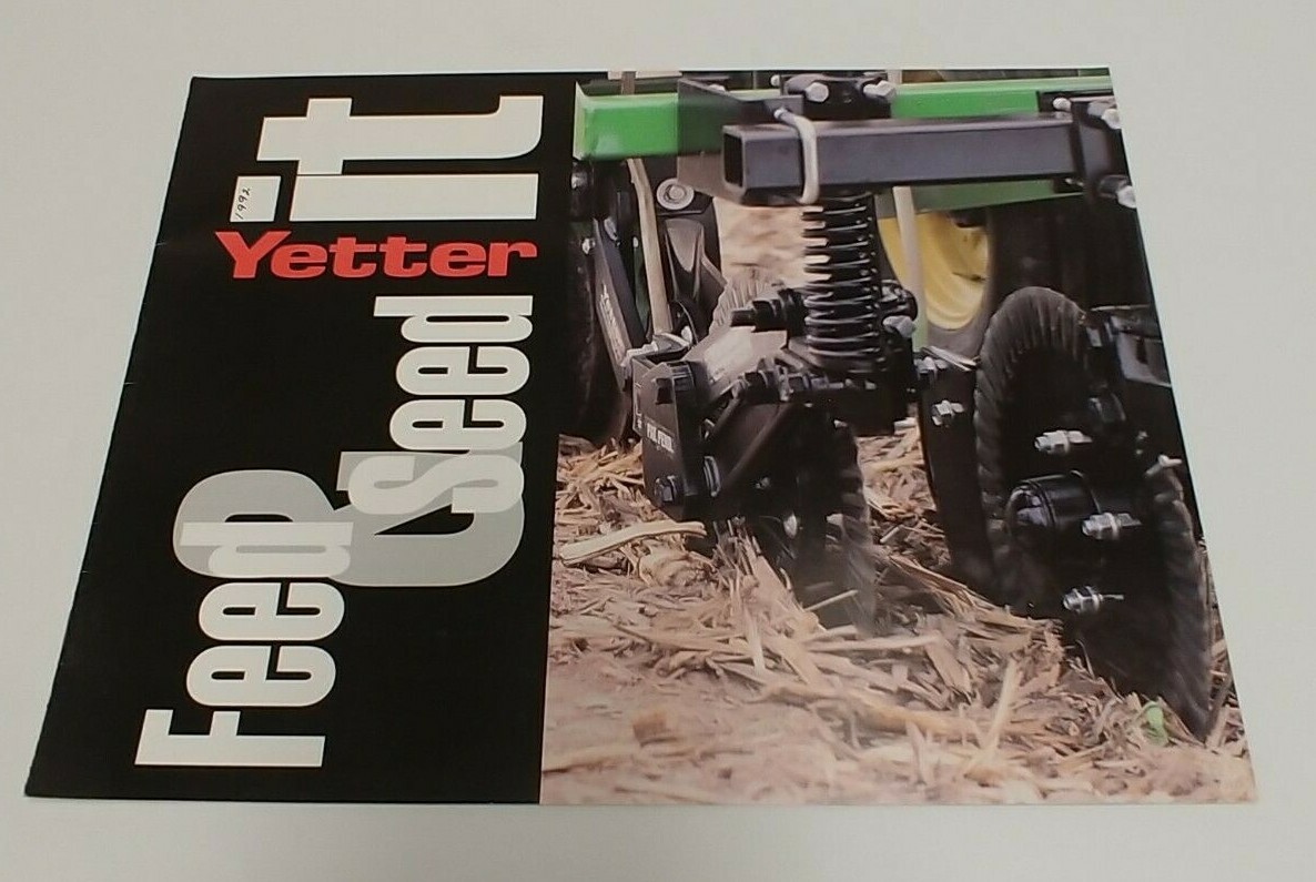 Yetter 1992 Vintage Farming Equipment Brochures Feed & Seed It Cut It