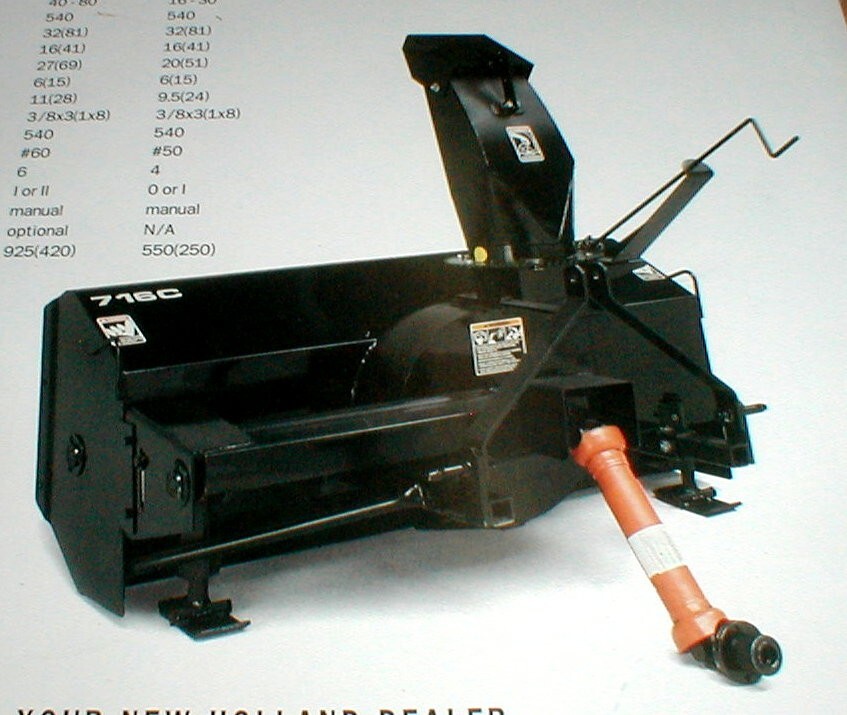 1995 Ford New Holland Snow Blower Model 716C Full Color Dealer Brochure
