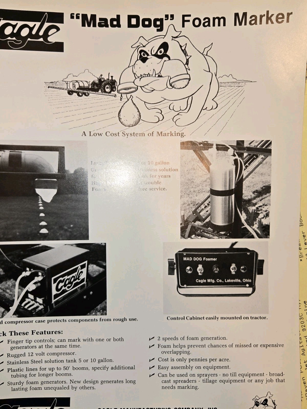 LOT OF CAGLE MANUFACTURING SPRAYERS Brochures AND PRICE LISTS