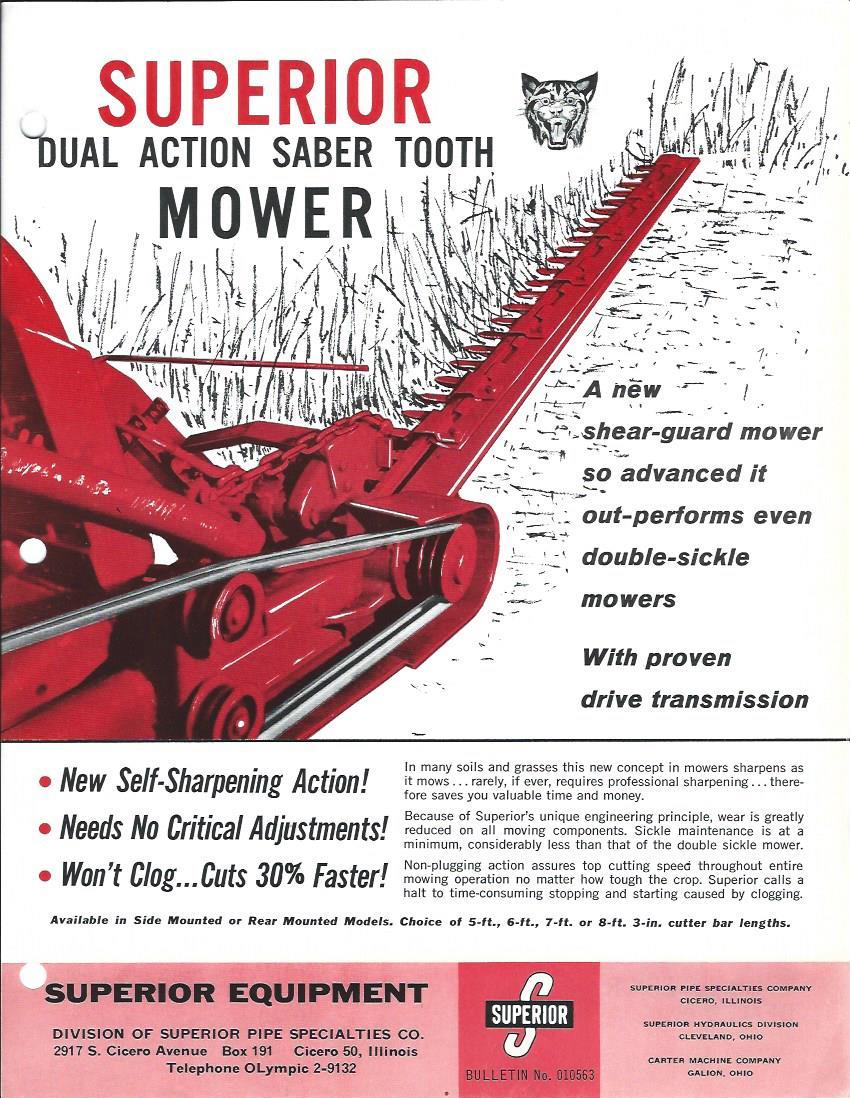 Farm Equipment Brochure – Superior – Sabre Tooth Mower for Tractor (F3901)
